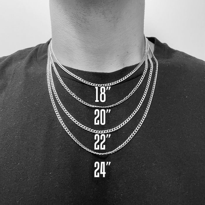 Cuban Link Chain Silver 4mm Cuban Link Chain Necklace 18”-24” | Grailed