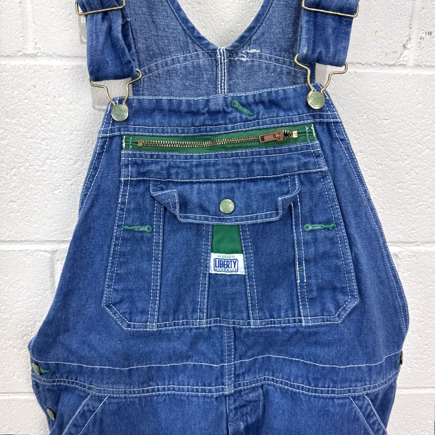 Denime Liberty Denim Bib Overalls Men Regular Size 38x30 Blue 90s Retro Workwear Size US 38 / EU 54 - 3 Thumbnail