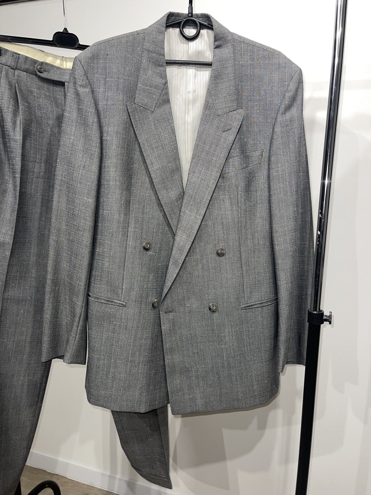 Vintage 🔥Vintage double-breasted suit classic blazer + trousers 40L Size 40L - 2 Thumbnail