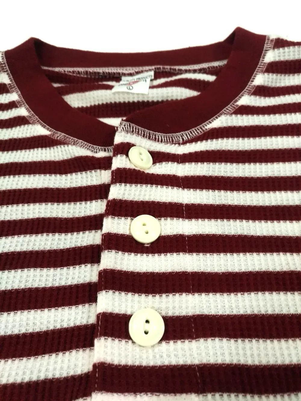 Denime Rare! DNM Gear by Denime Stripe Henley Thermal Size US M / EU 48-50 / 2 - 3 Thumbnail