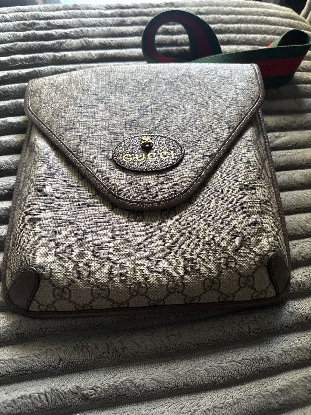 Gucci GUCCI Monogram leather messenger Folding w/ Tiger Head 2021 Size ONE SIZE - 5 Thumbnail