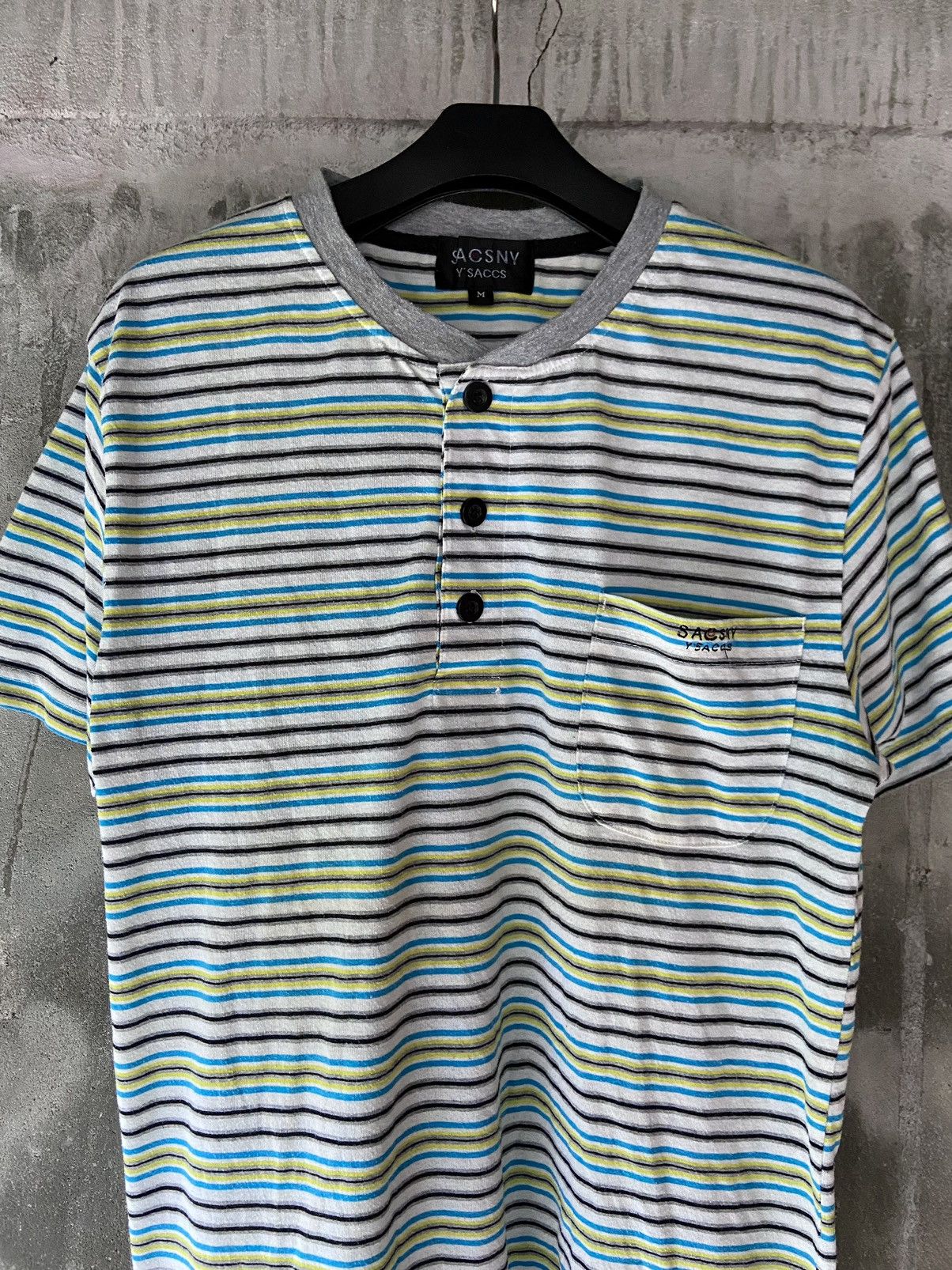 Japanese Brand THE BEATLES KNIT 2 IN 1 SACSNY STRIPED TEE Size US M / EU 48-50 / 2 - 10 Thumbnail