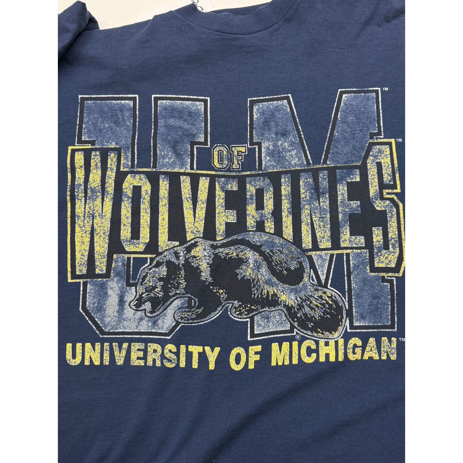Vintage Vintage 90s University Of Michigan Wolverines Size XL Blue Size US XL / EU 56 / 4 - 5 Thumbnail