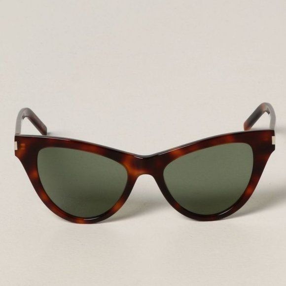 image of YVES Saint Laurent NWT Saint Laurent Sl425 - 003 Cat Eye Angular Sunglasses in Brown, Women's