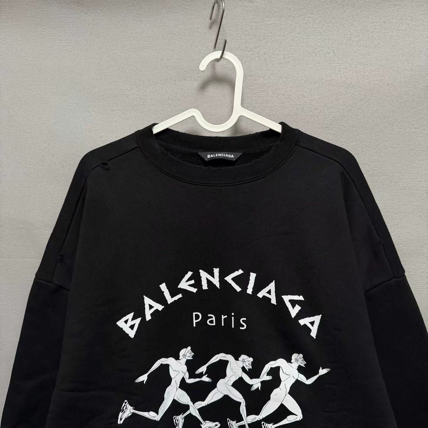 Balenciaga Balenciaga 21SS Marathon Print Distressed CrewneckSweatshirt Size US S / EU 44-46 / 1 - 2 Thumbnail