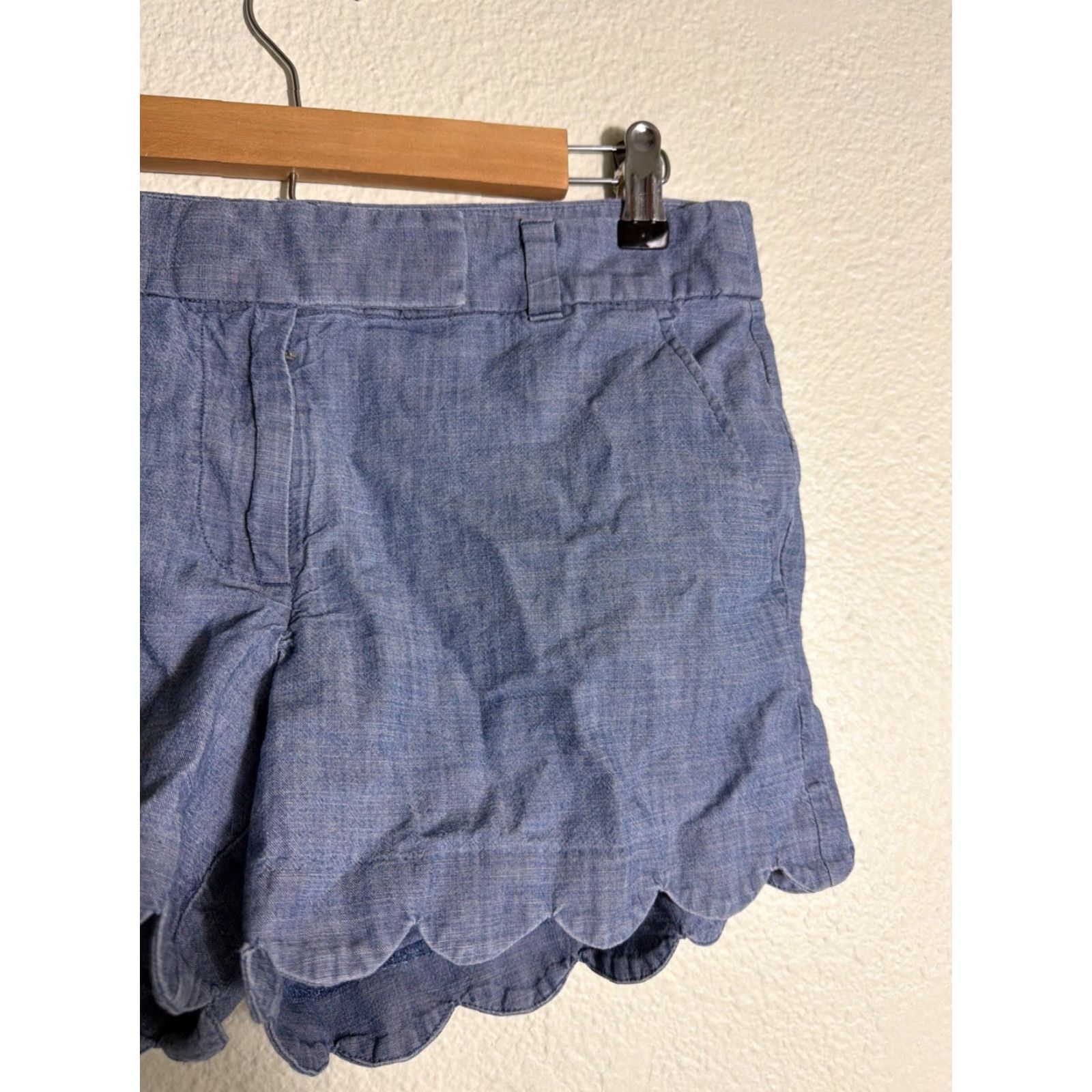 J.Crew J Crew Shorts Women Size 4 Denim Blue Chambray Cotton 30x3.5 Size 28" / US 6 / IT 42 - 3 Thumbnail