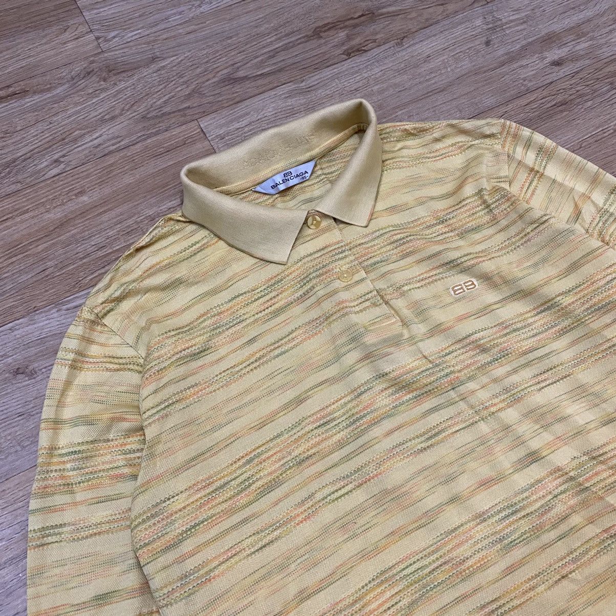 Balenciaga Balenciaga Polo Stripe Long Sleeve T-Shirt Size M / US 6-8 / IT 42-44 - 2 Thumbnail