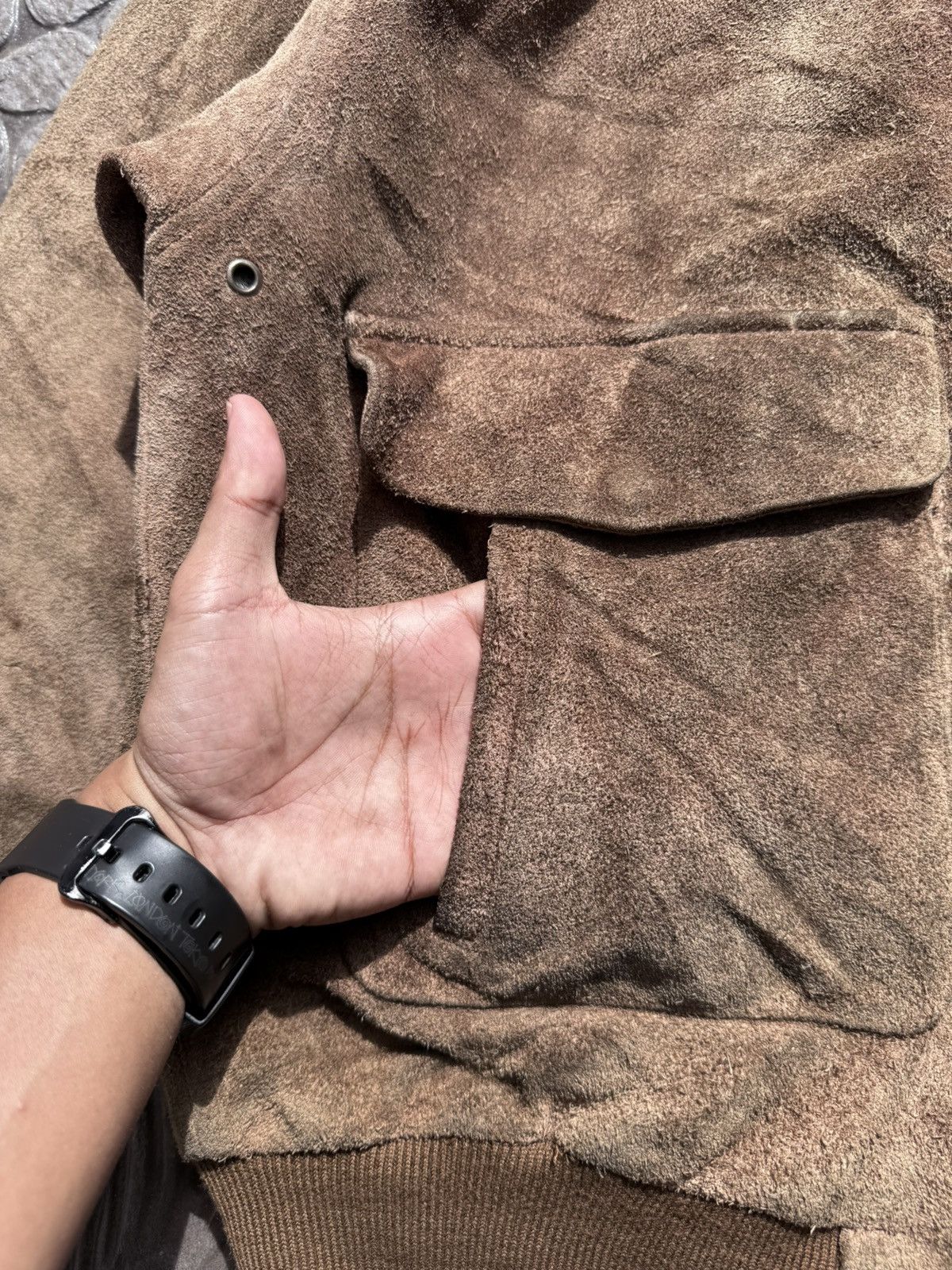 Japanese Brand Vintage 90s Leather Suede Jacket Schott Style Size US L / EU 52-54 / 3 - 7 Thumbnail
