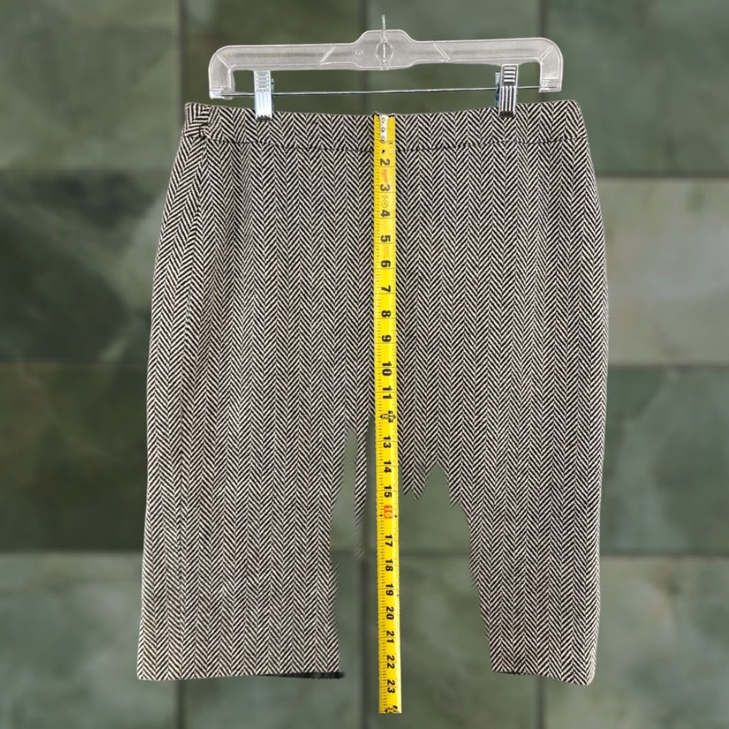 J.Crew VINTAGE J.CREW Womens Skirt Gray Herringbone Straight Pencil Knee Length Size 6 Size 28" / US 6 / IT 42 - 4 Thumbnail