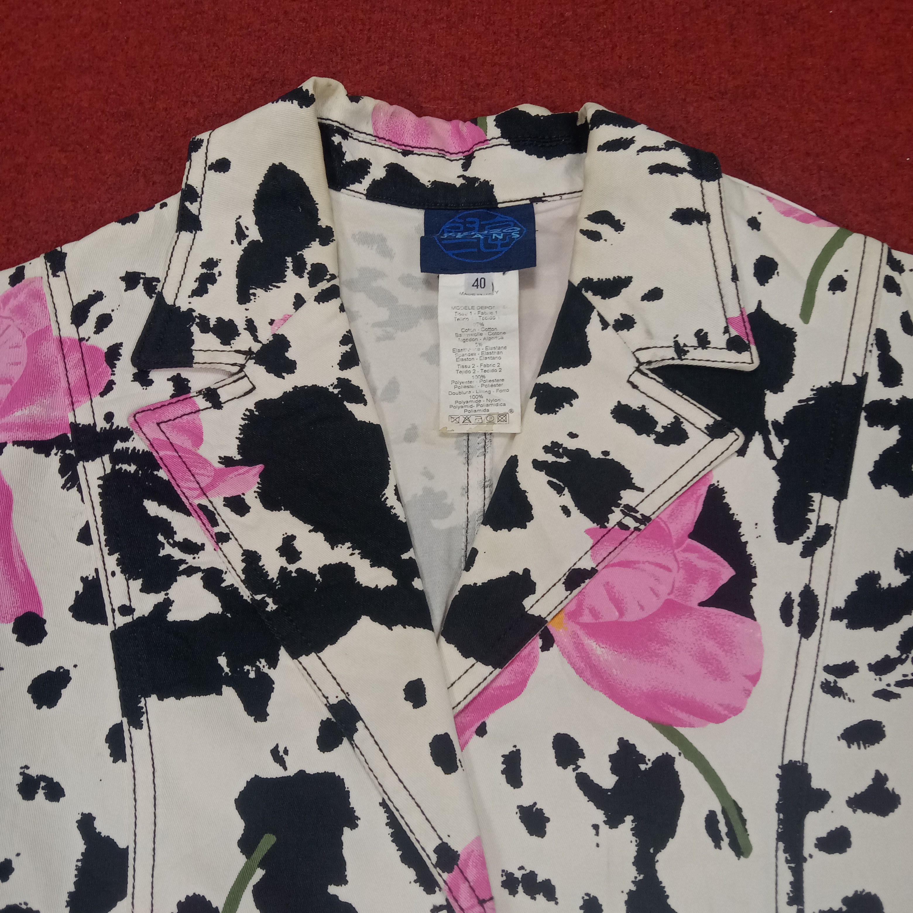 Japanese Brand × Kenzo × Vintage Kenzo Jeans Fashion Flowers Design Blazer Jacket Style Size XS / US 0-2 / IT 36-38 - 3 Thumbnail