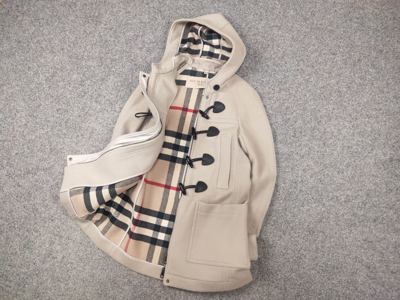 Burberry Burberry Brit Wool Camel Duffle Coat Jacket Nova Check Size S / US 4 / IT 40 - 4 Thumbnail