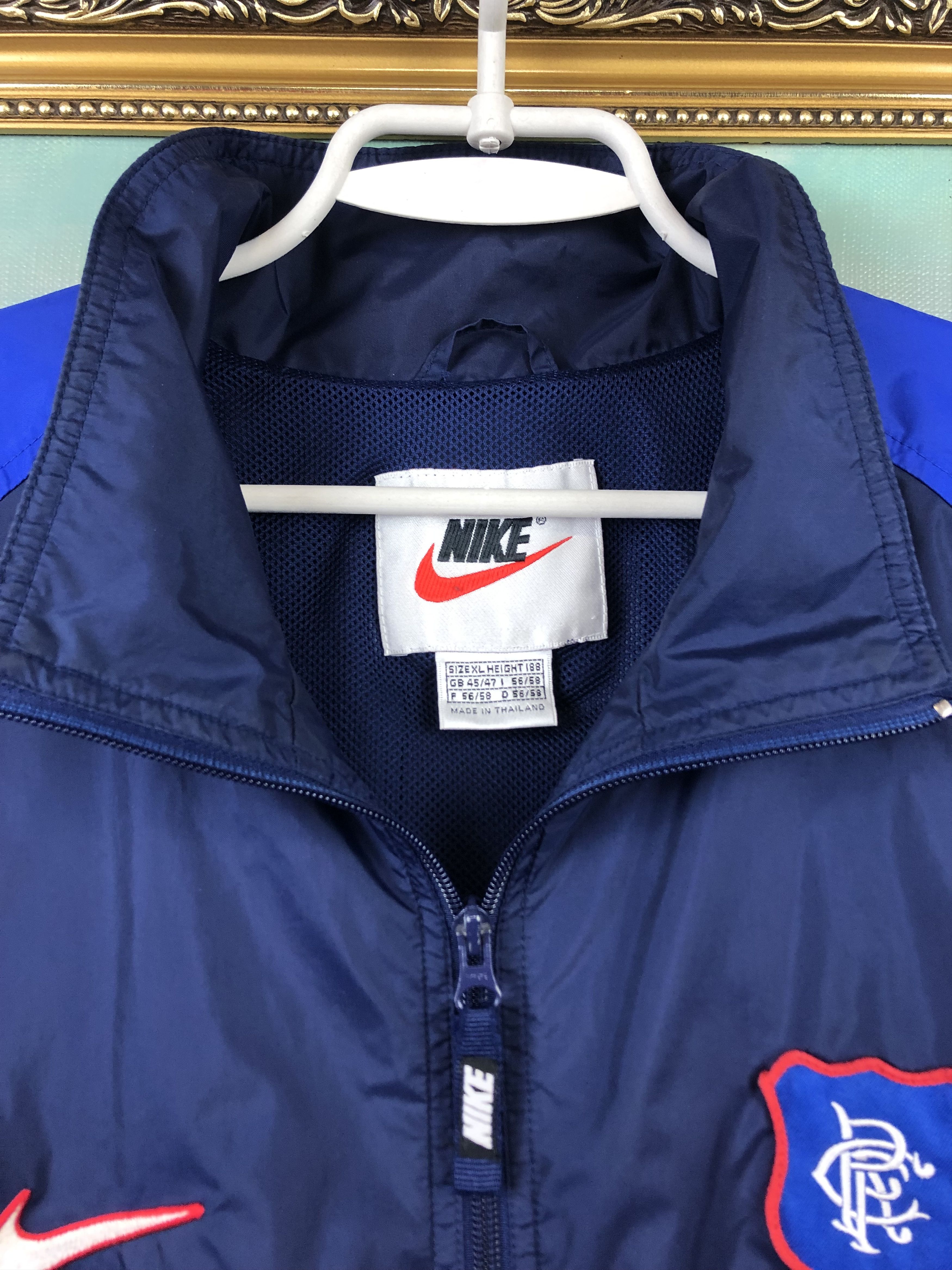 Nike Vintage Nike Glasgow Rangers Wind Football Jacket Soccer Size US XL / EU 56 / 4 - 8 Thumbnail