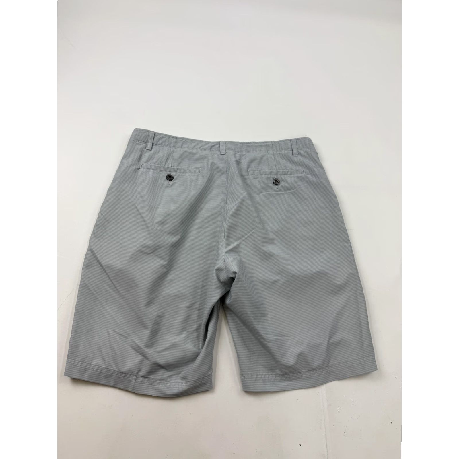 Vintage Pebble Beach Mens 36 Gray Striped Stretch Chino Golf Shorts 10 Inseam Casual Size US 36 / EU 52 - 5 Thumbnail