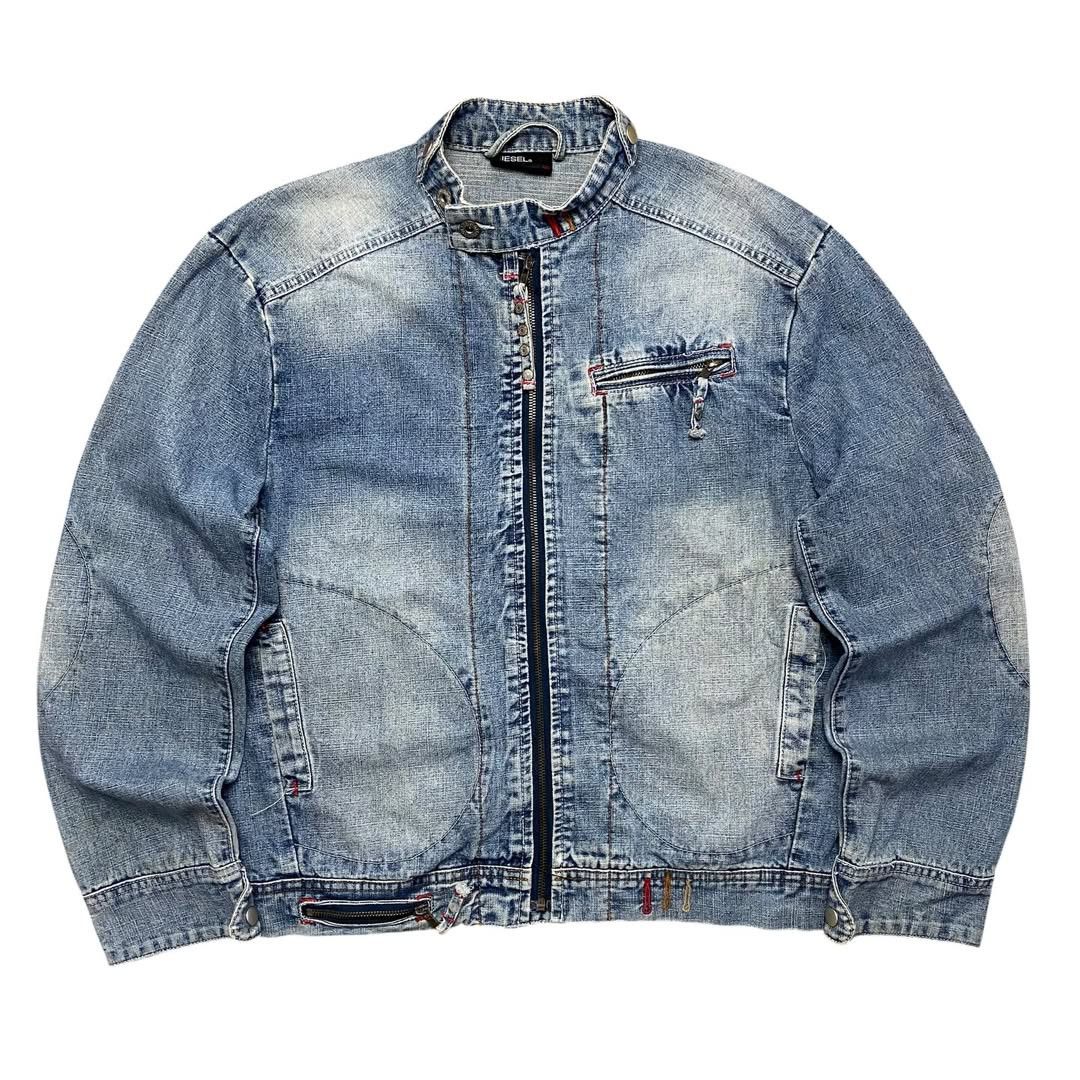 Diesel Diesel Washed Denim Bikers Jacket Size US M / EU 48-50 / 2 - 1 Thumbnail