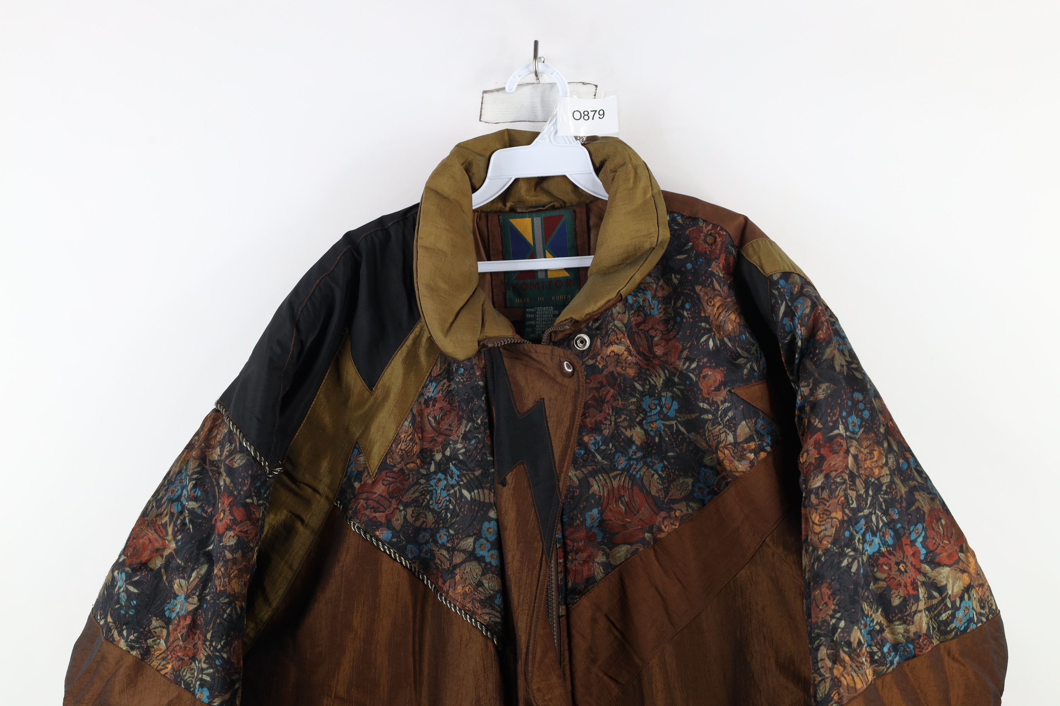 Vintage Vintage 90s Streetwear Patchwork Flower Winter Puffer Jacket Size XXL / US 16-18 / IT 52-54 - 2 Thumbnail