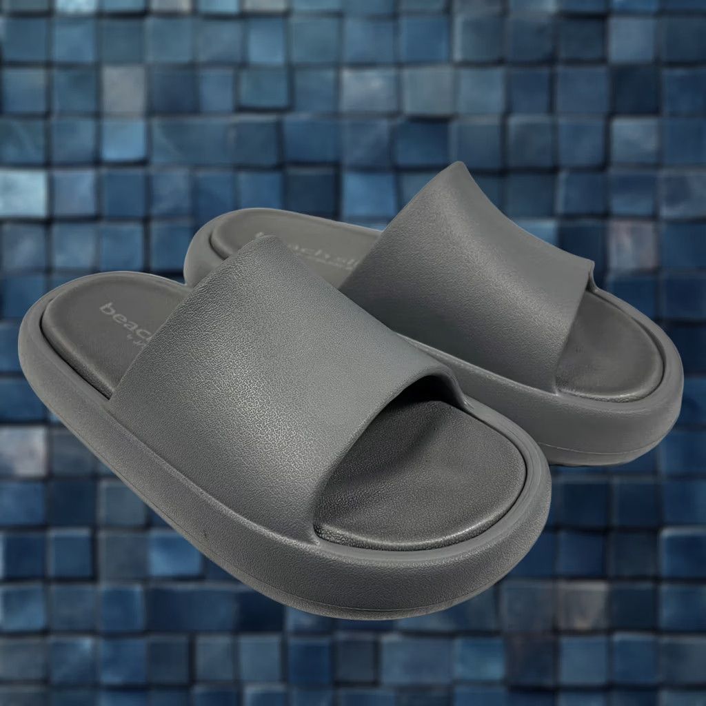 J/Slides J/Slides Beach Slides Womens 6 Gray EVA Comfort Sandals Slip On Pool Shoes Slide Womens Mens Girls Size US 6 / IT 36 - 1 Thumbnail