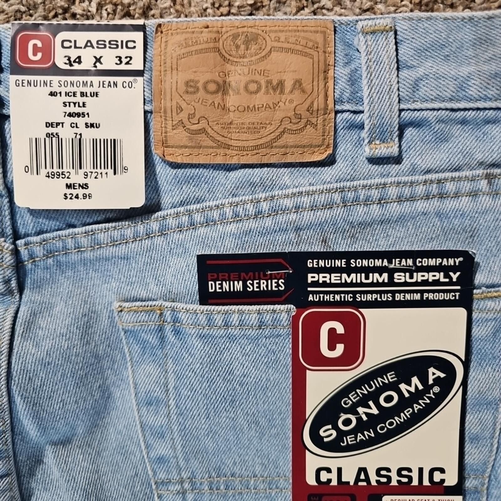 Sonoma VINTAGE Sonoma Jeans 34x32 Deadstock Classic Fit Y2K NWT Size US 34 / EU 50 - 6 Thumbnail