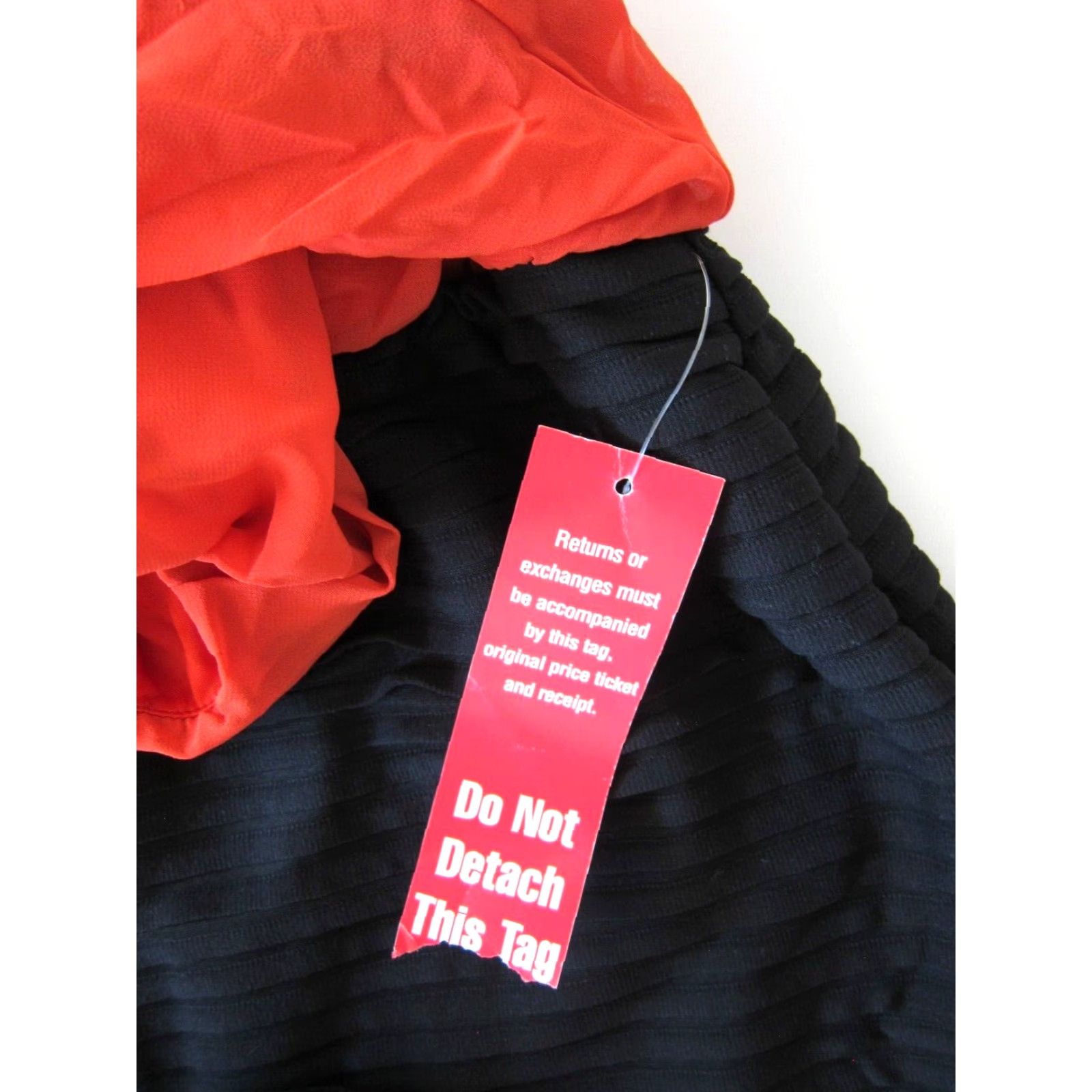 Vintage NWT En Focus Orange Satin Black Pleated Spaghetti Strap Maxi Tank Sun Dress 6 Size M / US 6-8 / IT 42-44 - 5 Thumbnail