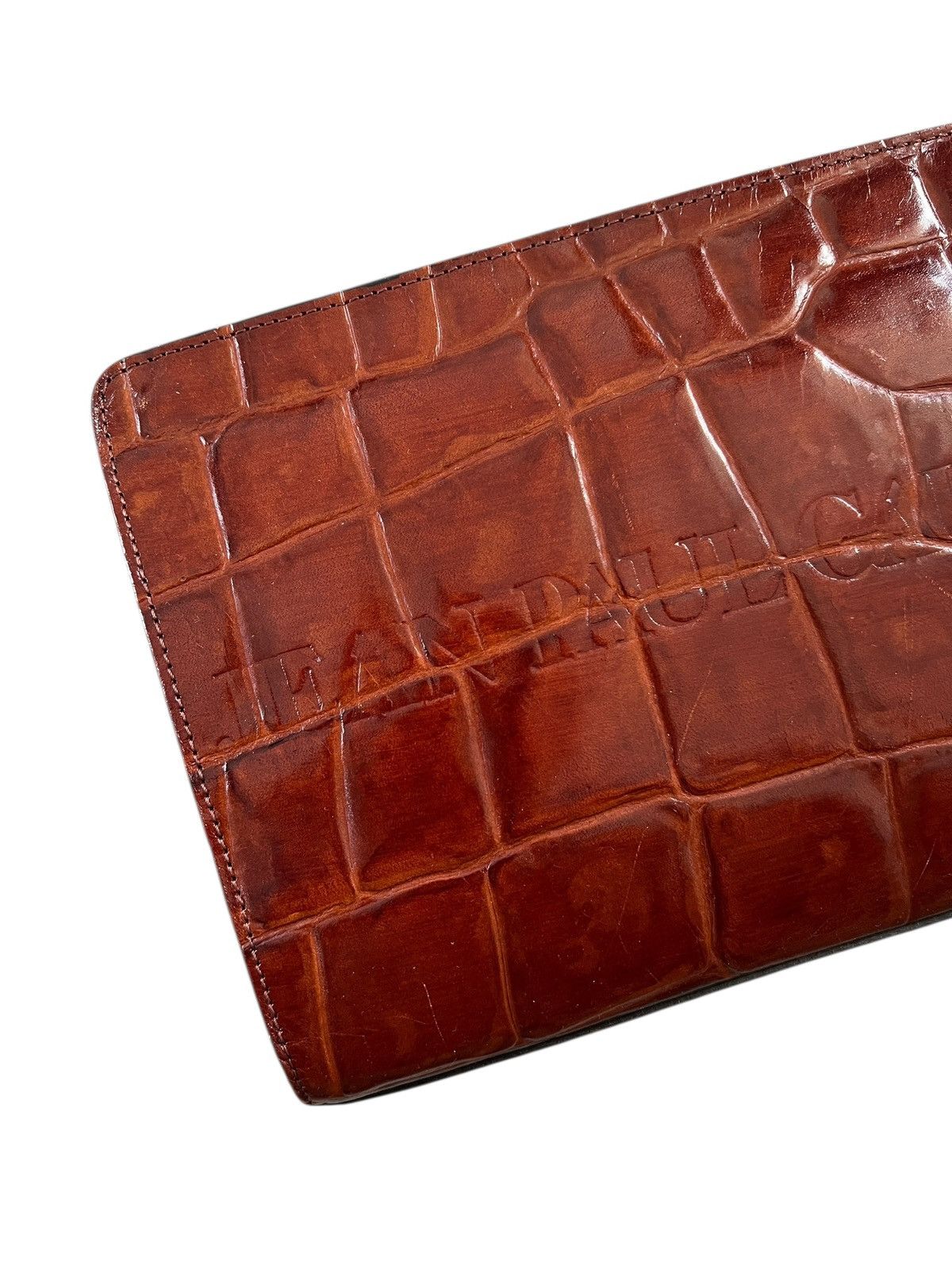 Jean Paul Gaultier 1990s JPG Homme Croc Pattern Leather Clutch Bag Size ONE SIZE - 4 Thumbnail