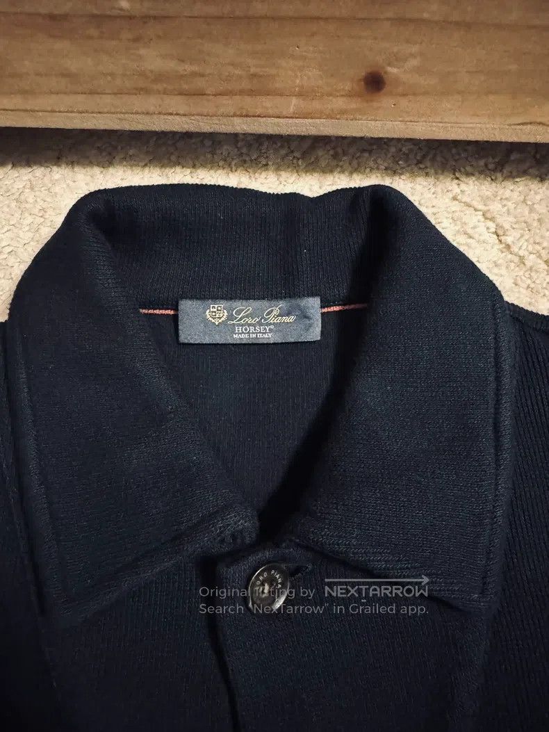 Loro Piana Loro Piana Knitted Polo Long-sleeve, Blue Size US L / EU 52-54 / 3 - 6 Thumbnail