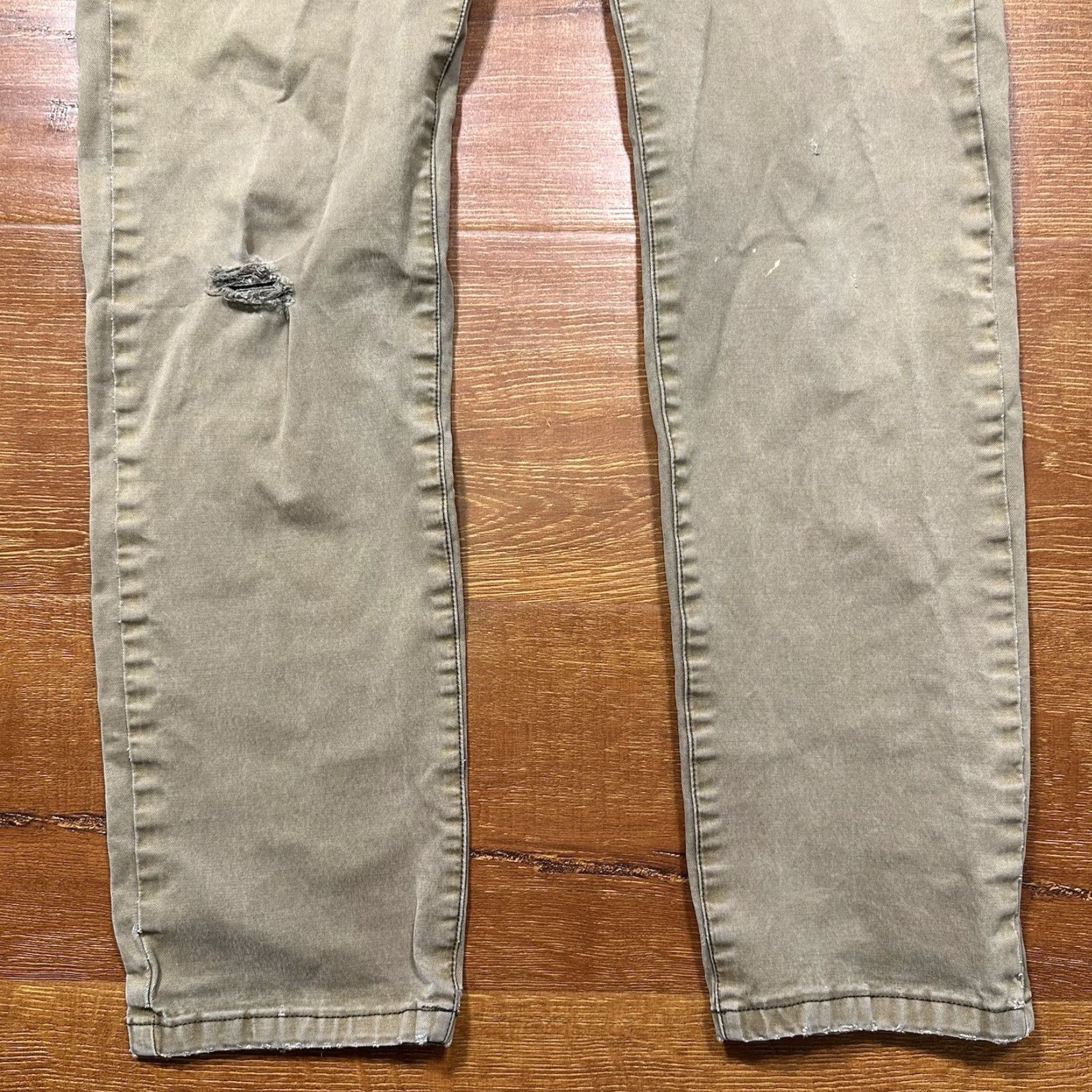 Buck Mason Maverick Slim Pants Mens 33x32 Beige Distressed Grunge Punk Alt Retro Jeans main image 5