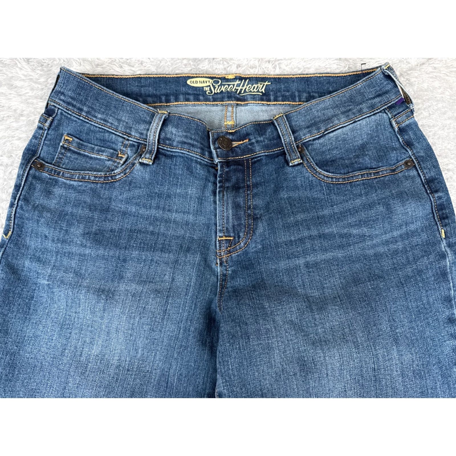 Old Navy Old Navy Women's Blue Denim Bootcut Jeans Size 6 Regular Stretch Cotton Blend Fall Spring Summer Size 28" / US 6 / IT 42 - 4 Thumbnail