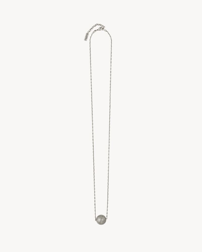 Saint Laurent Paris o1bcso1str1224 Size: OS/Spherical Charm Necklace in Silver Size ONE SIZE - 1 Thumbnail