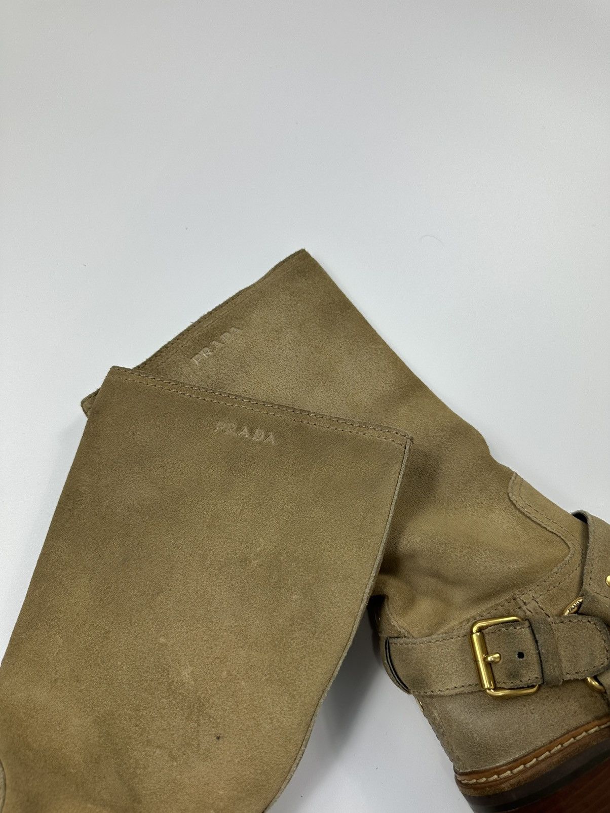 Prada Vintage Prada Suede Leather Boots 6 US Size Beige Size US 6 / IT 36 - 19 Thumbnail