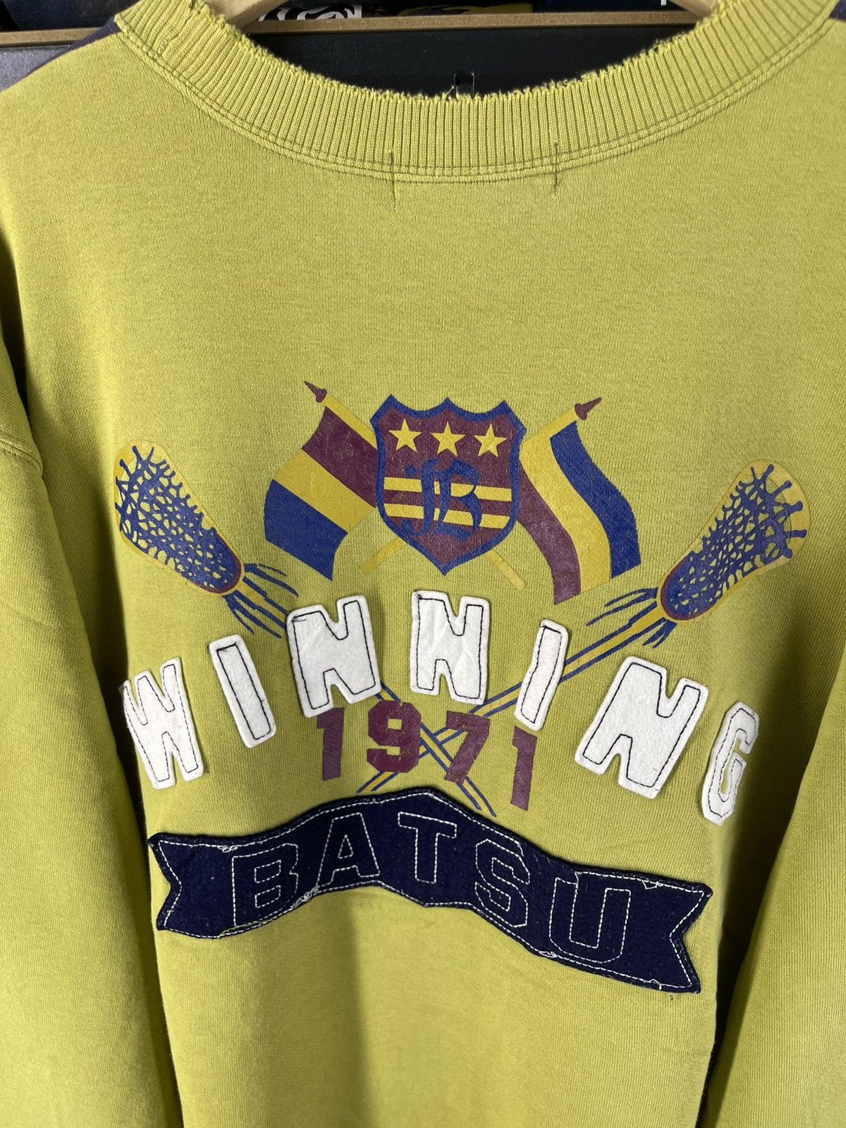Japanese Brand Vintage 90's Batsu Winning 1971 Thrashed Sweatshirt Size US L / EU 52-54 / 3 - 2 Thumbnail