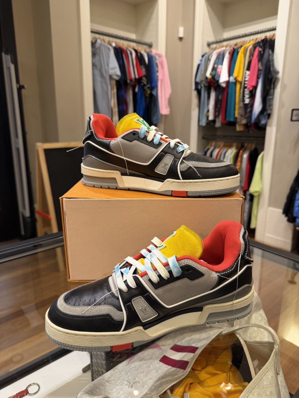Louis Vuitton Louis Vuitton SS21 Virgil Abloh Upcycling LV Trainers Size US 7.5 / EU 40-41 - 2 Thumbnail