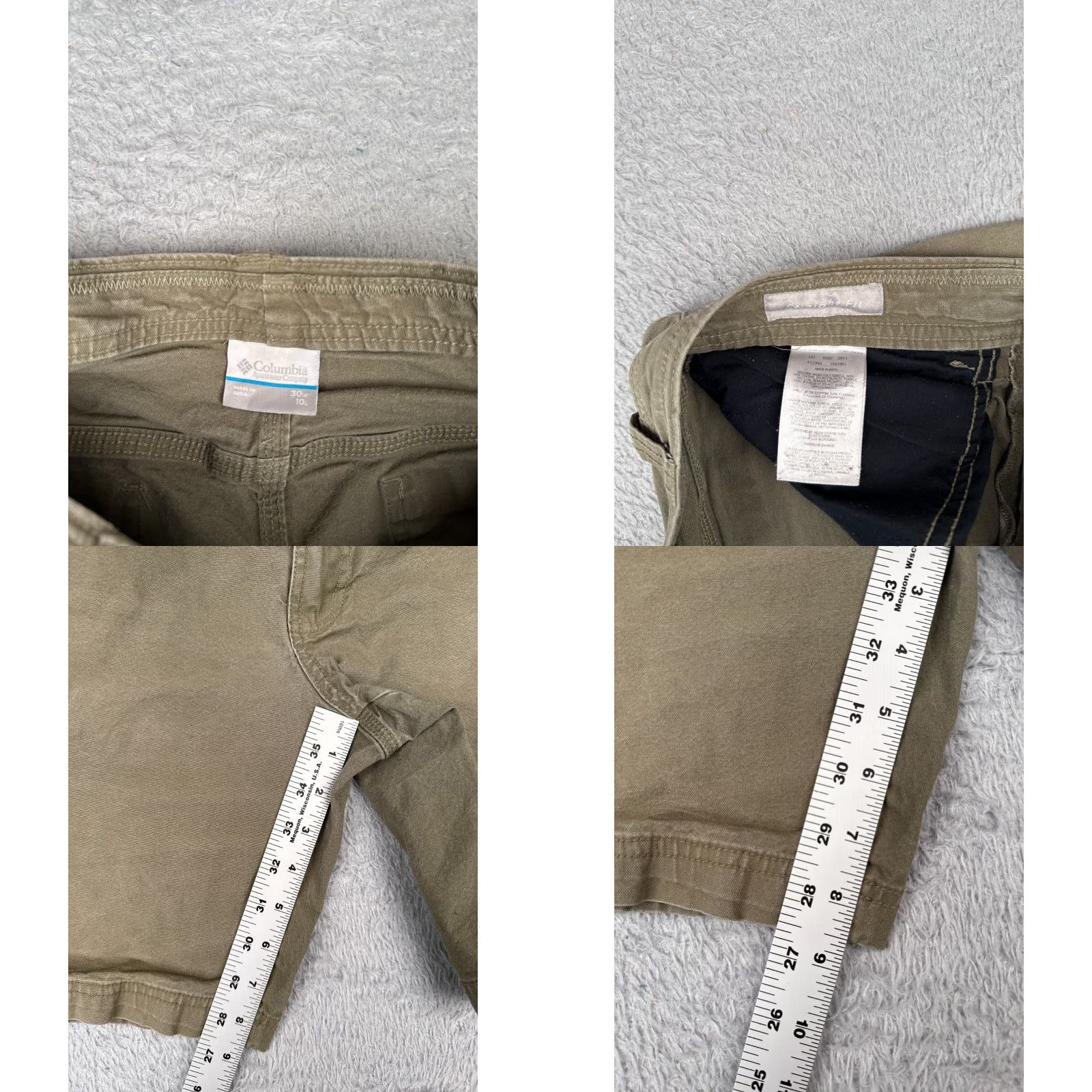 Vintage Columbia Shorts 30 Green Chino Casual Outdoor Lightweight Regular Fit Mens Size US 30 / EU 46 - 8 Thumbnail