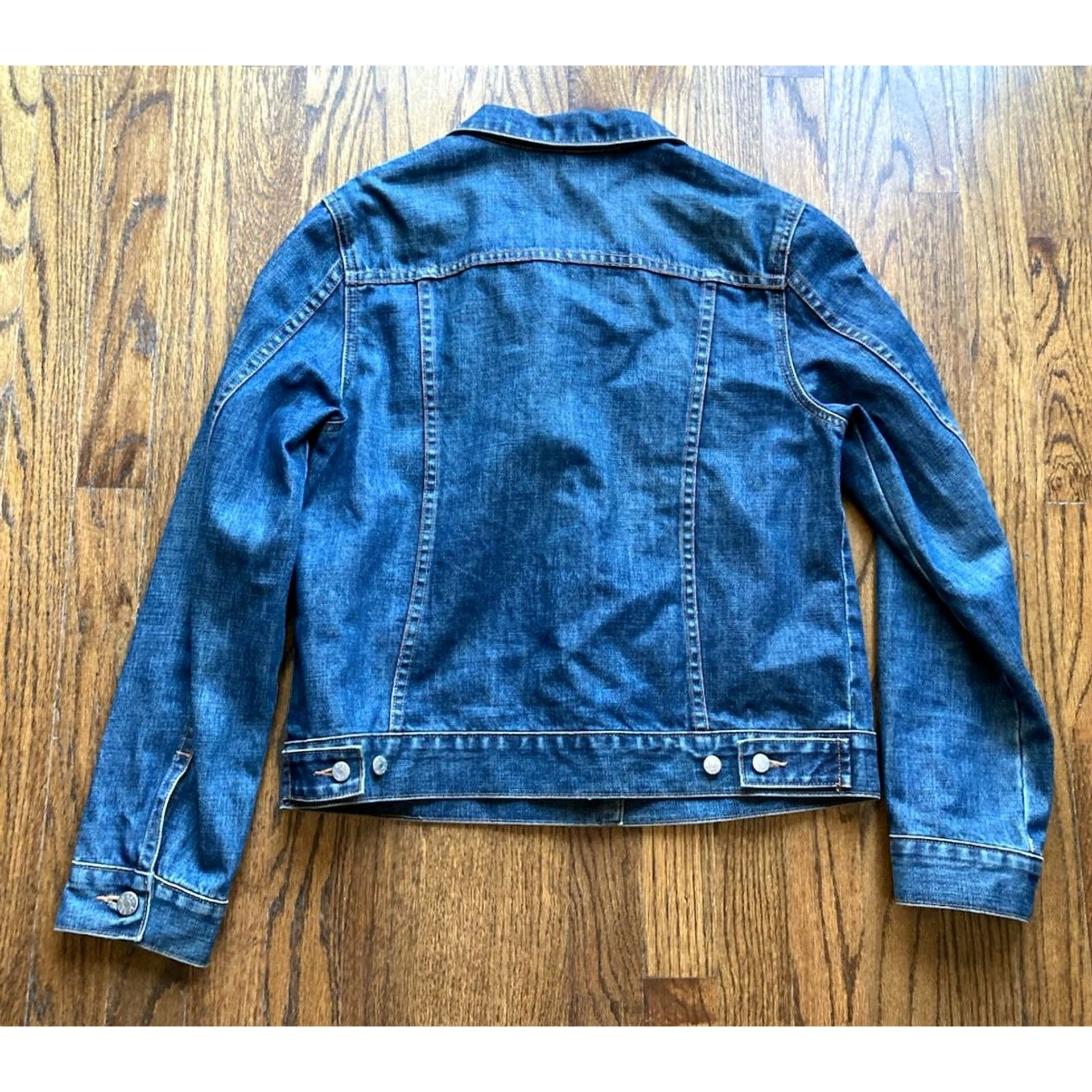 J.Crew J.CREW Denim Jacket Womens Size M Blue Trucker Jean Classic Jacket Clothing City Casual Mens? Ladies? Size 32" / US 10 / IT 46 - 8 Thumbnail
