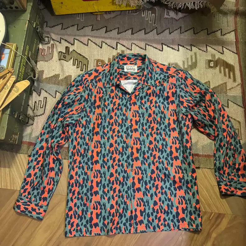 Wacko Maria WACKO MARIA LEOPARD OPEN COLLAR SHIRT leopard