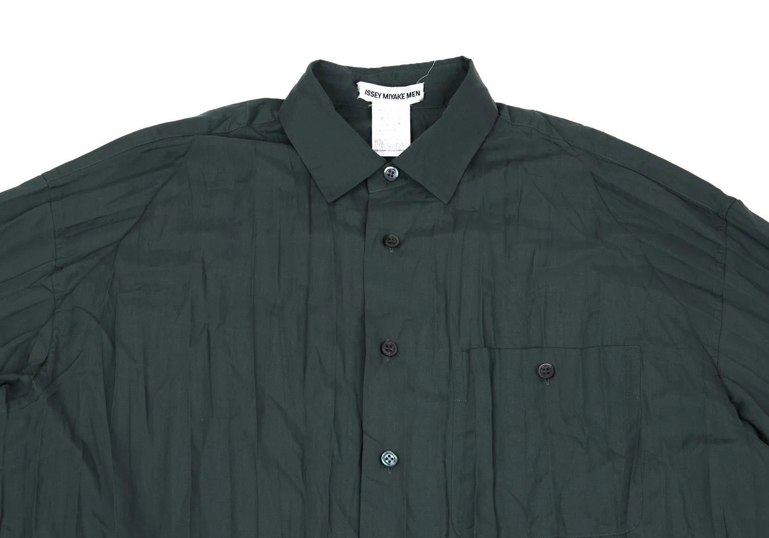 Issey Miyake Pleated Shirt in Blue Gray, Size M Size US M / EU 48-50 / 2 - 2 Thumbnail