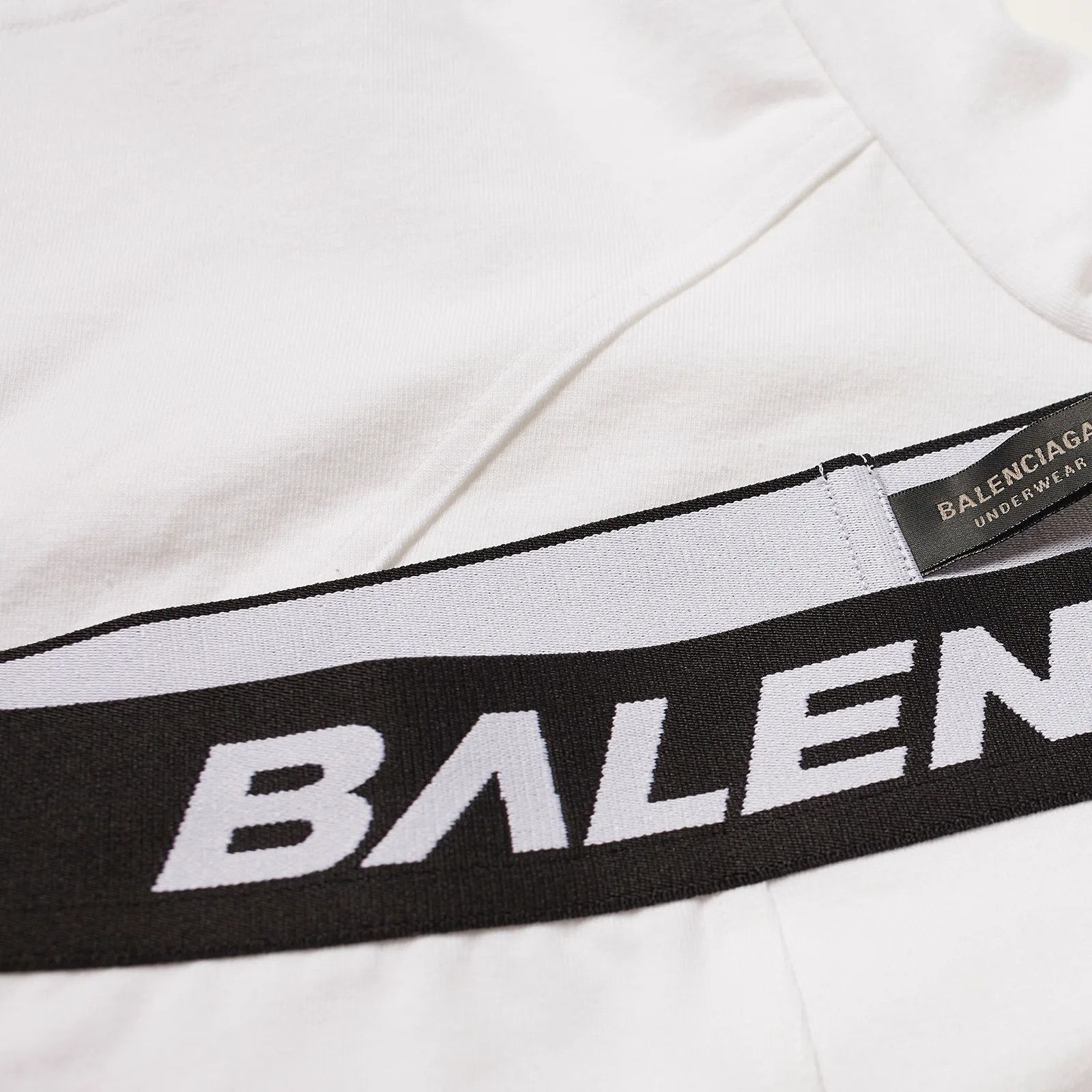 Balenciaga o1w1db10126 Size: S / Racer Boxer Briefs in White Size ONE SIZE - 2 Thumbnail