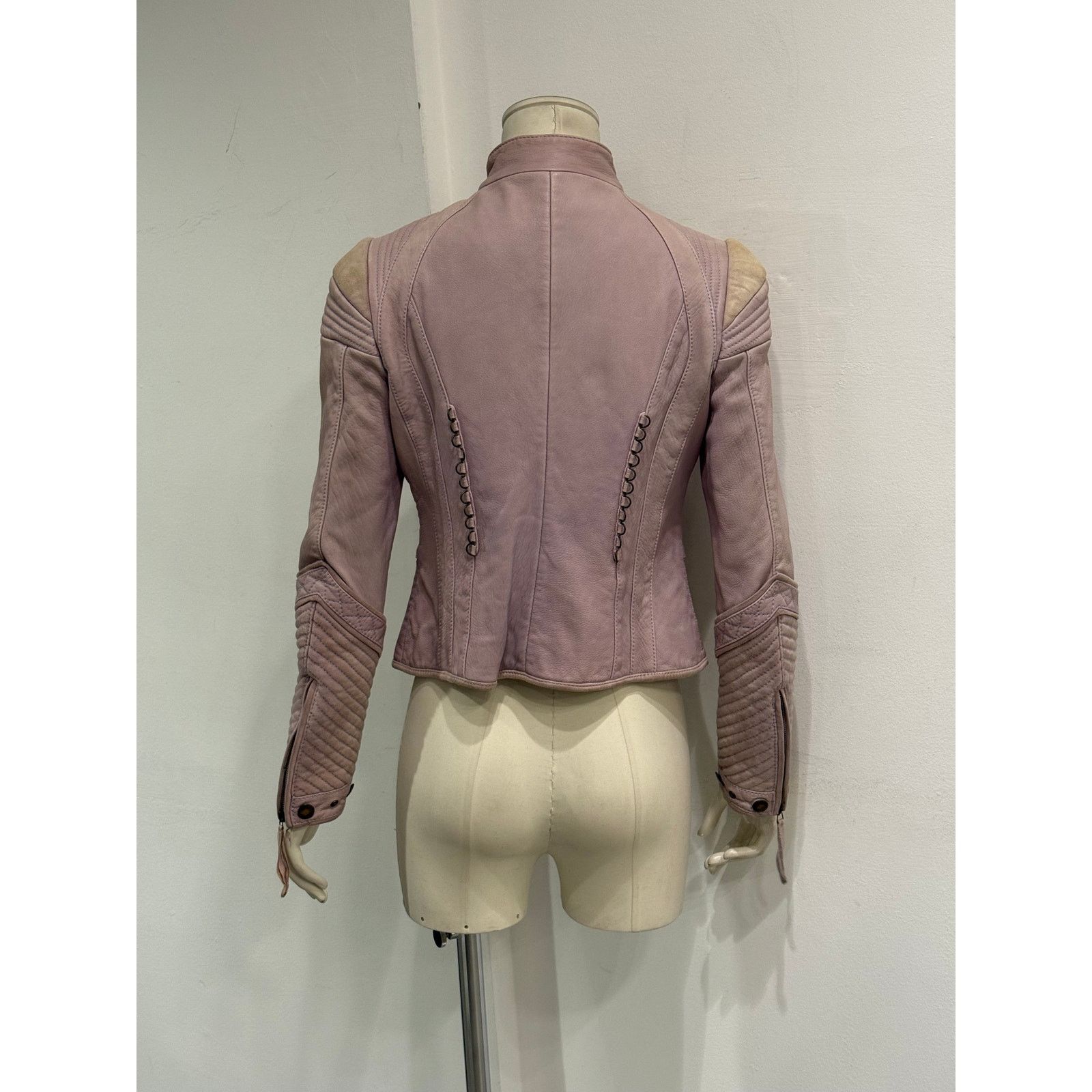 Roberto Cavalli 2000s Cavalli napoleon studded suede moto jacket Size M / US 6-8 / IT 42-44 - 6 Thumbnail