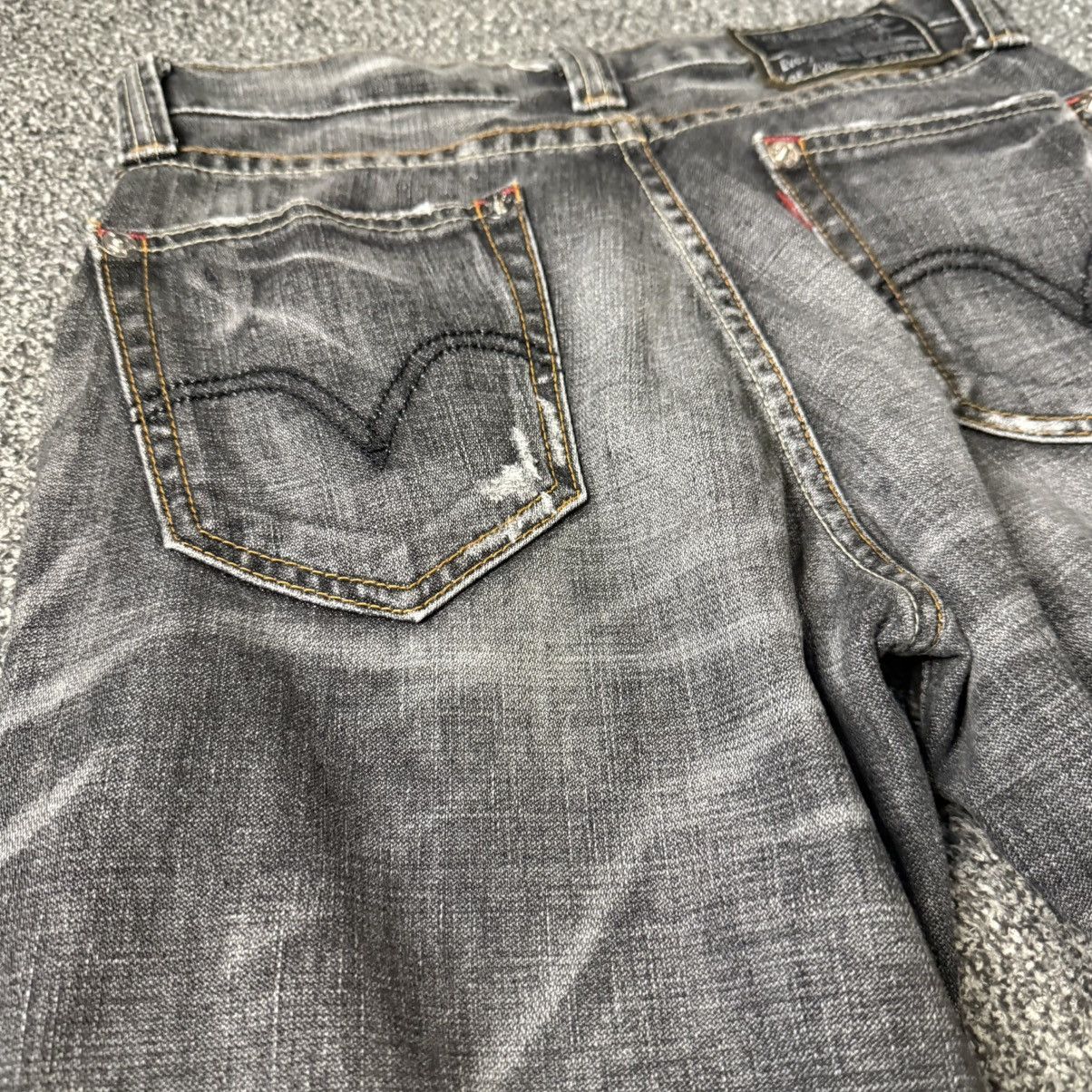 Beauty Beast 🔥 Vintage Flared y2k Levis 708 Black Distressed Denim Size US 30 / EU 46 - 10 Thumbnail