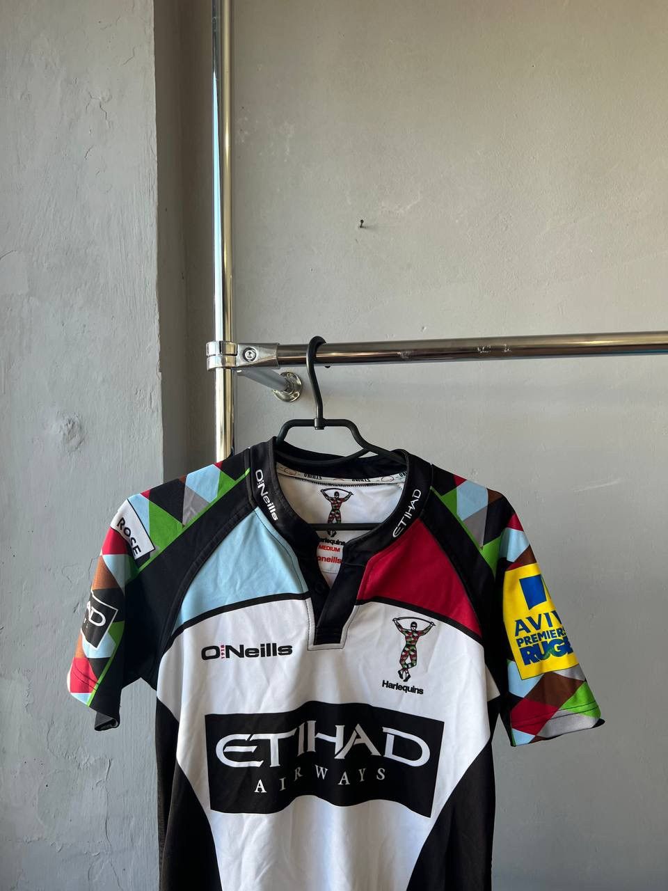O'Neills 2012/13 HARLEQUINS PLAYER ISSUED AWAY RUGBY SHIRT JERSEY SzM Size US M / EU 48-50 / 2 - 3 Thumbnail