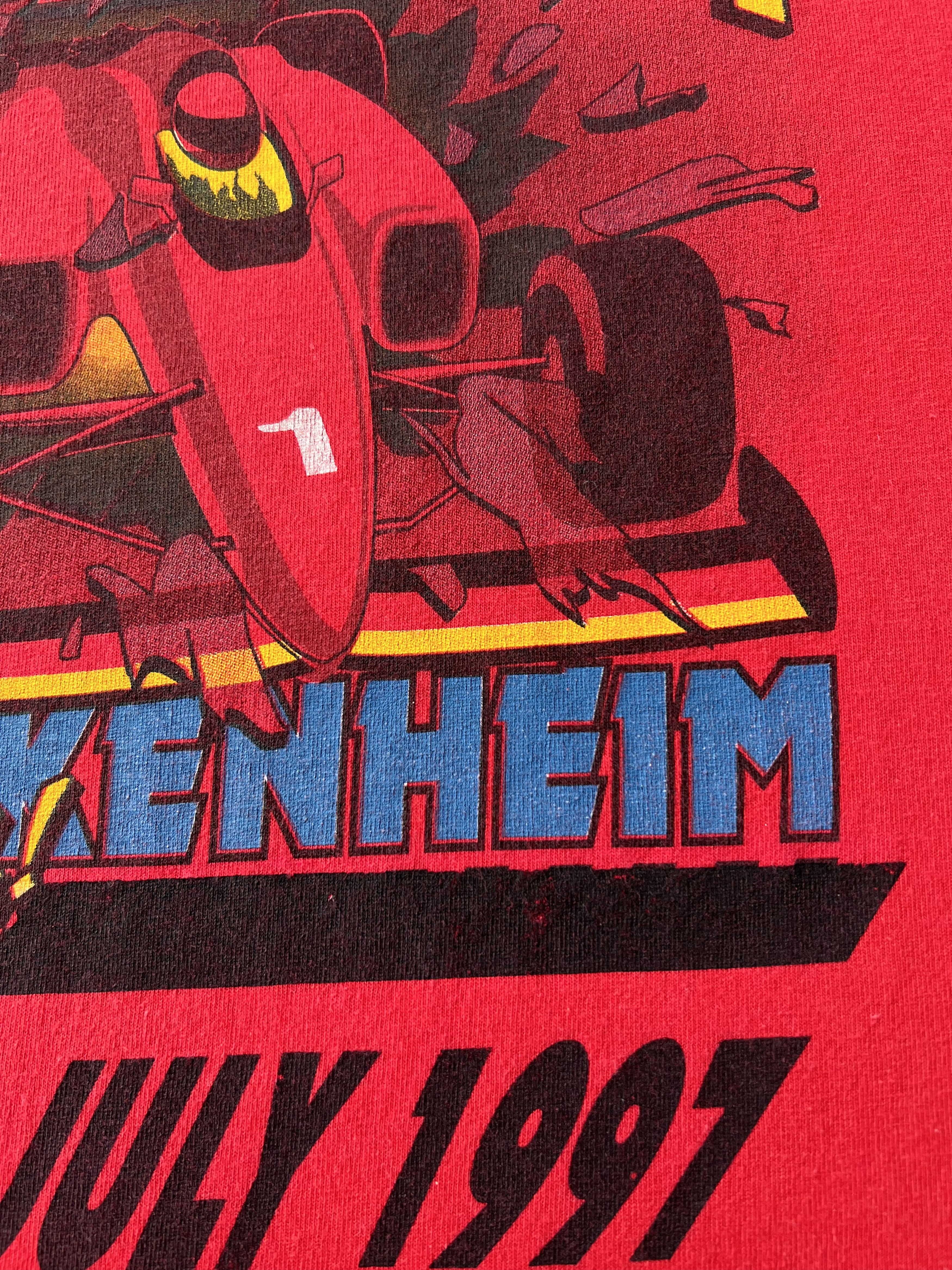 Formula 1 Vintage 1997 Formula 1 Hockenheim F1 Ferrari Red T-shirt Size US L / EU 52-54 / 3 - 5 Thumbnail