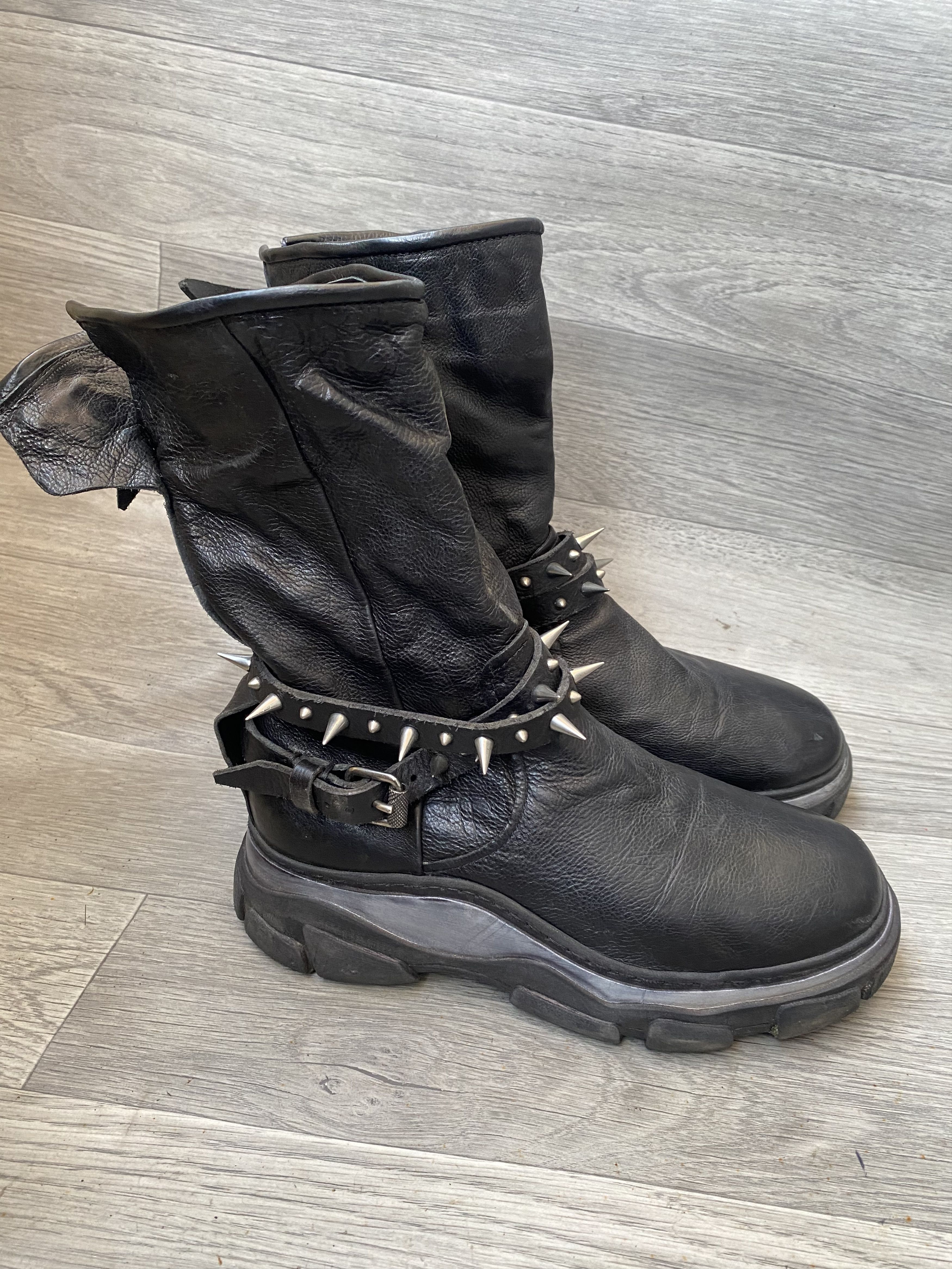 A.S.98 A.S.98 black leather grunge gothic boots in sz 37 Size US 7 / IT 37 - 6 Thumbnail