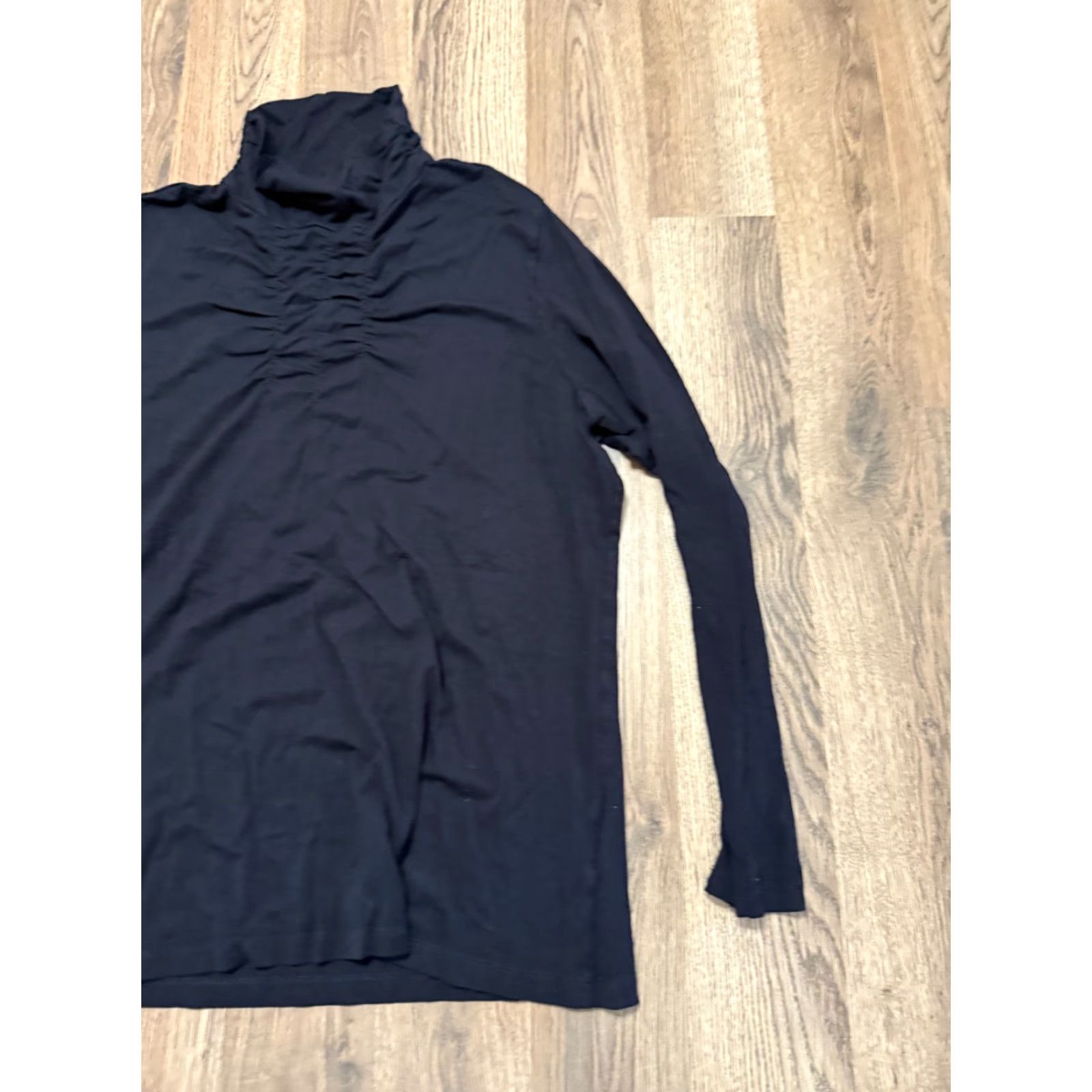 Vintage Bonita Shirt Women XL Black Long Sleeve Turtleneck Casual Modern Basic Stretch Shirt Size XL / US 12-14 / IT 48-50 - 4 Thumbnail