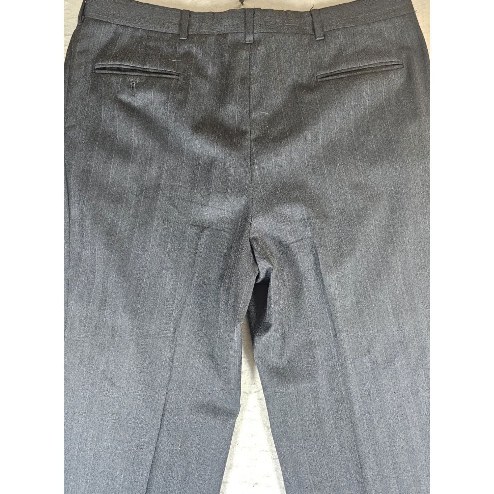 Vintage VINTAGE Sterling & Hunt 2 Piece Suit Dark Gray Mens Size 42L 38x32 Wool 100% Made in USA Size 42R - 7 Thumbnail
