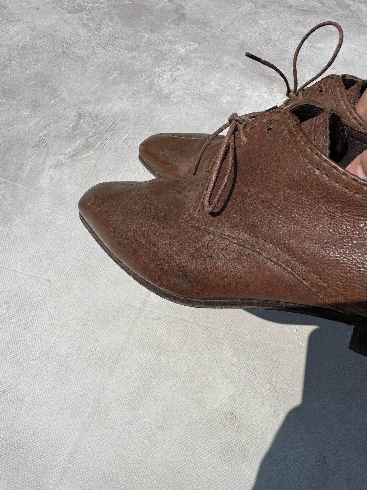 Prada Prada Derby Brown Leather Shoes Size US 7 / EU 40 - 10 Thumbnail