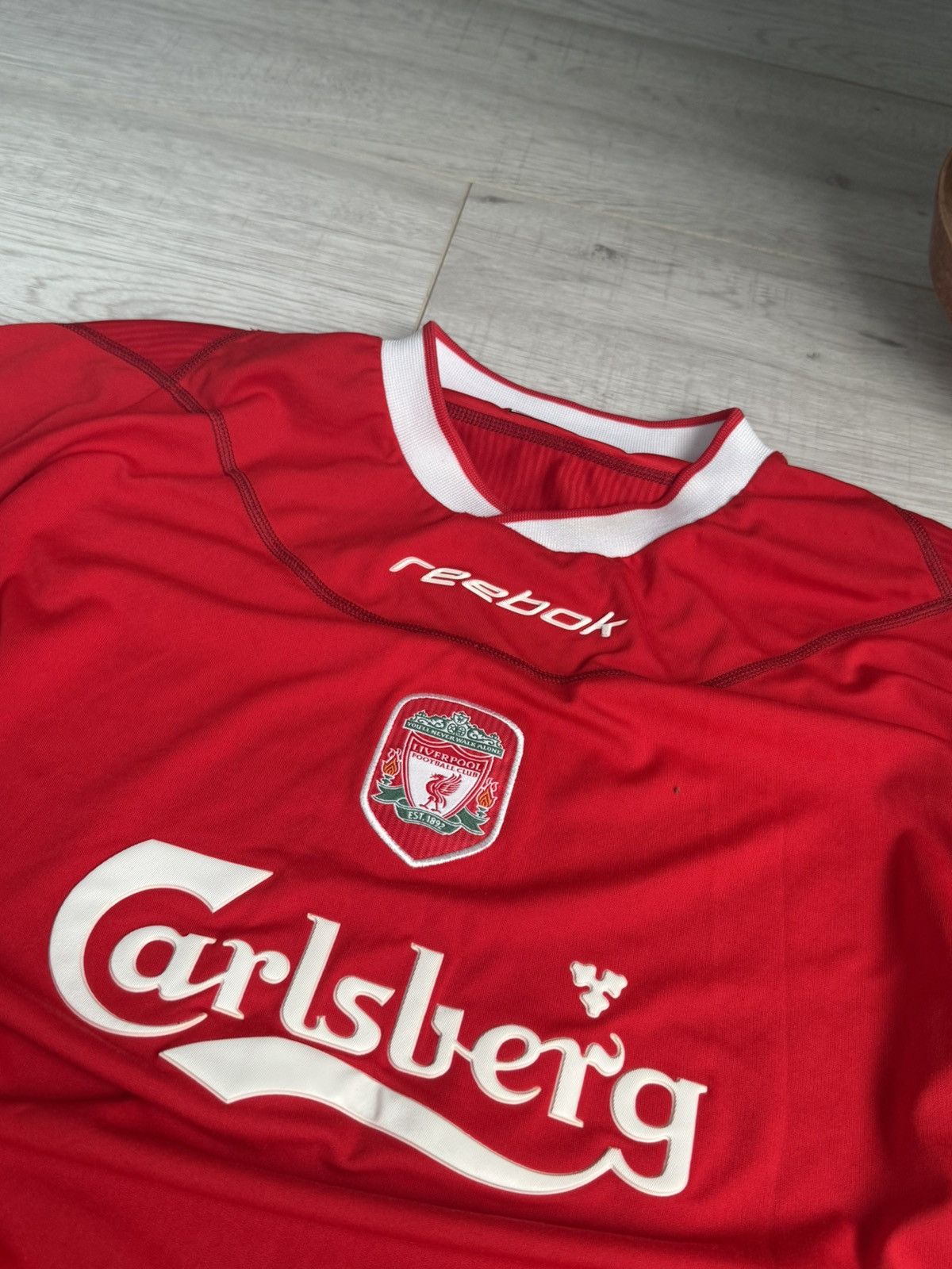 Reebok Vintage shirt Liverpool Soccer Jersey 2002 kit Size US XXL / EU 58 / 5 - 3 Thumbnail