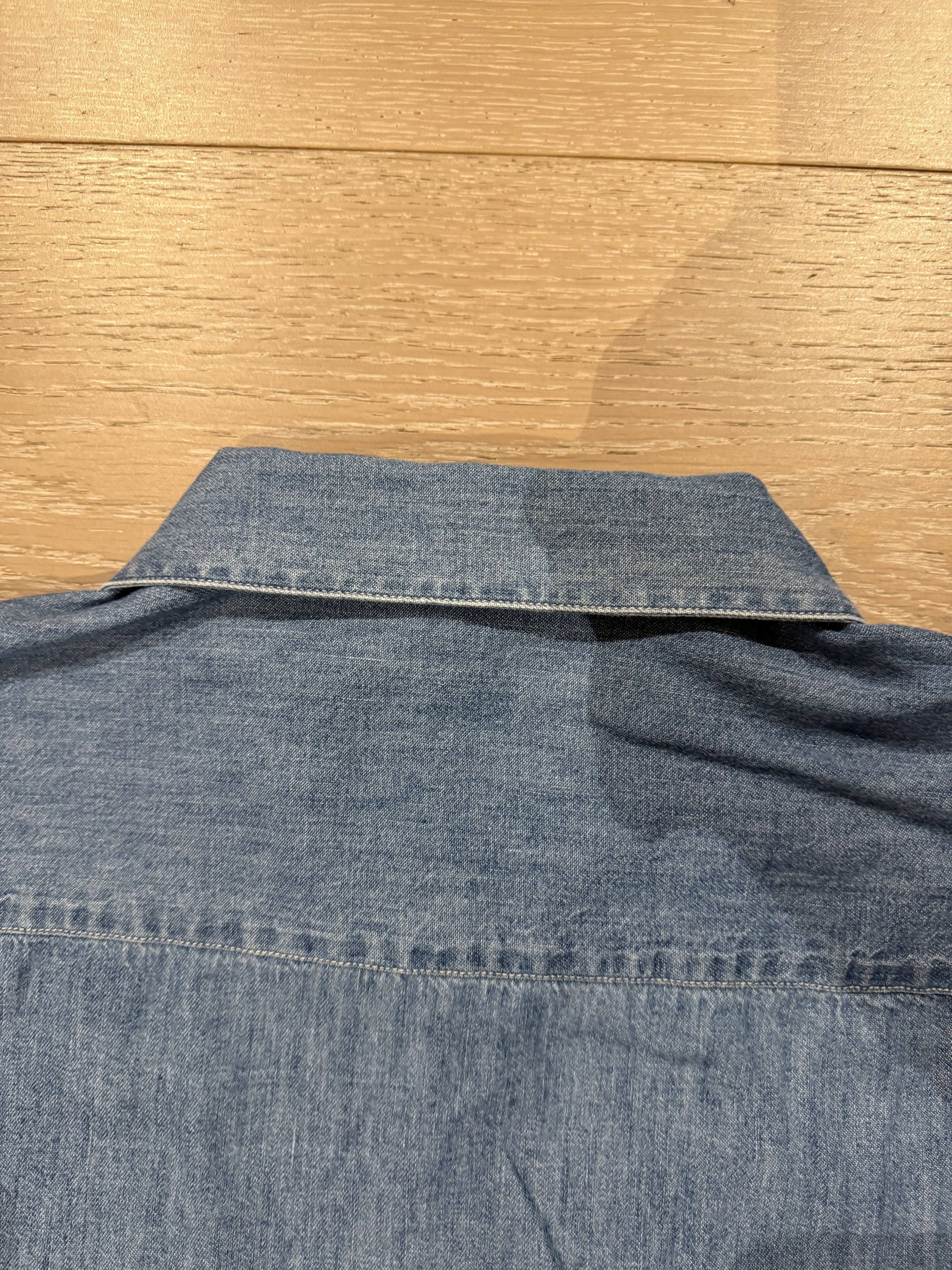 Auralee 💚 Auralee Selvedge Super Light Denim Half Sleeved Shirt NEW Size US XXL / EU 58 / 5 - 15 Thumbnail