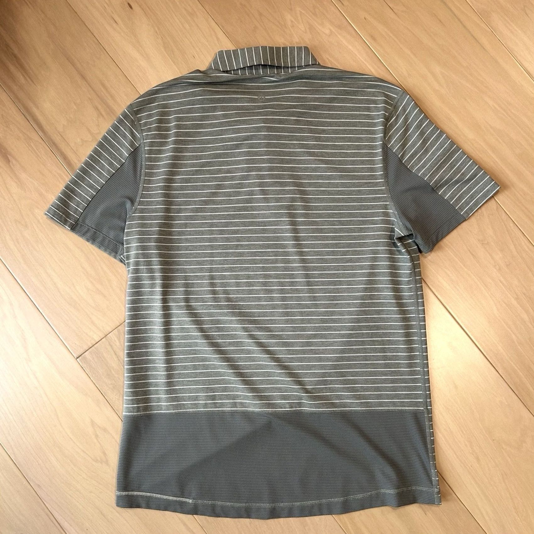 Lululemon Lululemon Chip Shot Polo Shirt Men’s Medium Gray Striped Short Sleeve Size US M / EU 48-50 / 2 - 3 Thumbnail