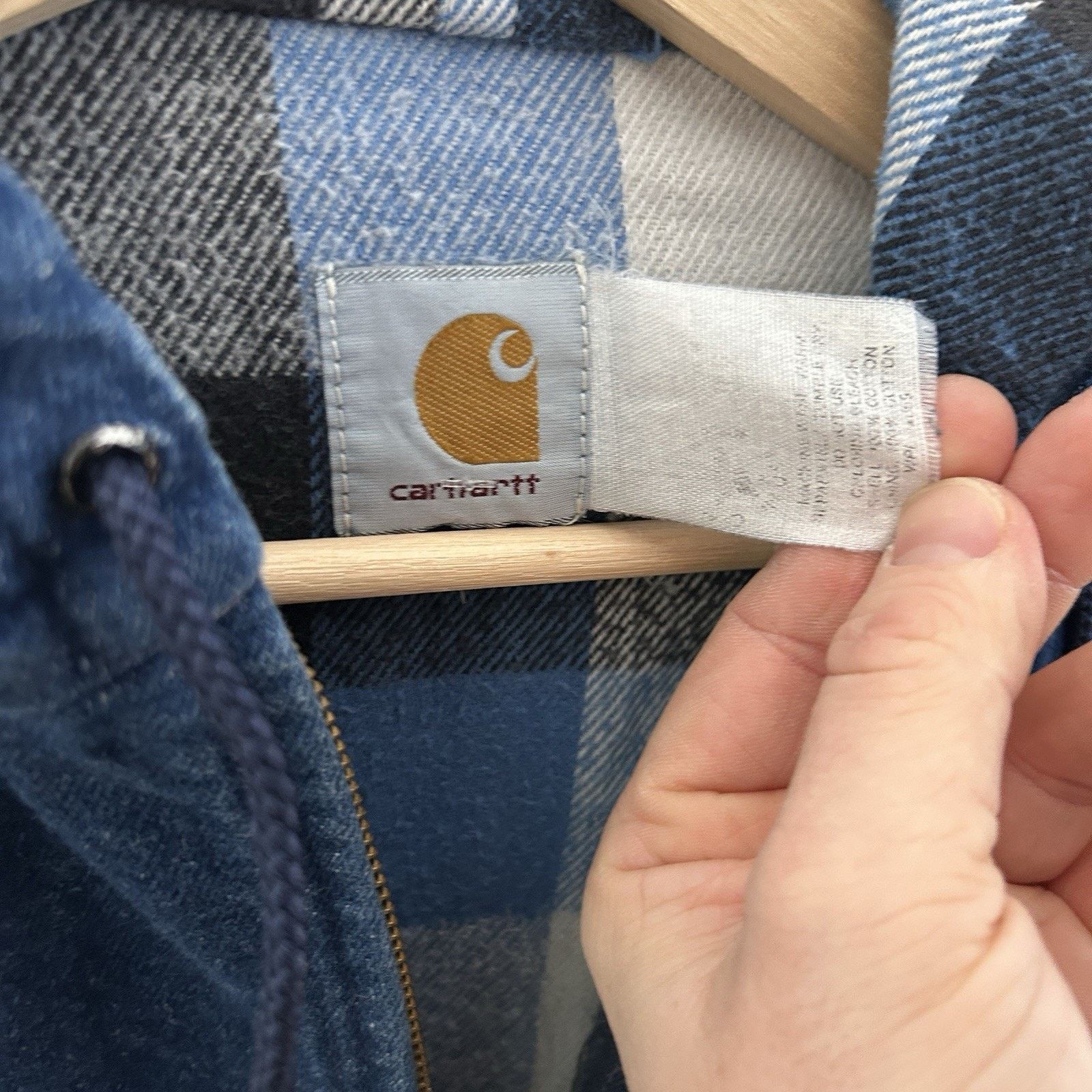 Carhartt VTG Carhartt Flannel-Lined Hooded Active Jacket “Blue Denim” Size US S / EU 44-46 / 1 - 14 Thumbnail