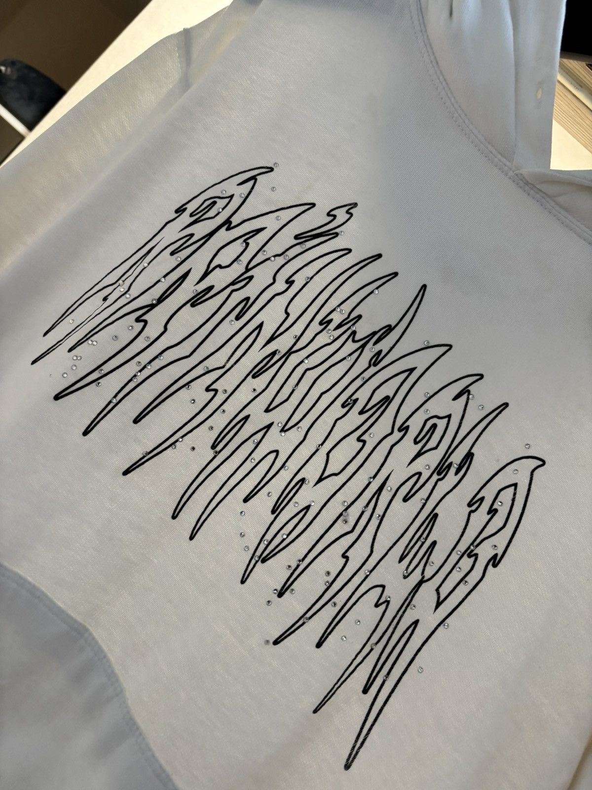 Drain Gang × Sad Boys Bladee Rainworld VFILES Rhinestone Hoodie Size US M / EU 48-50 / 2 - 3 Thumbnail