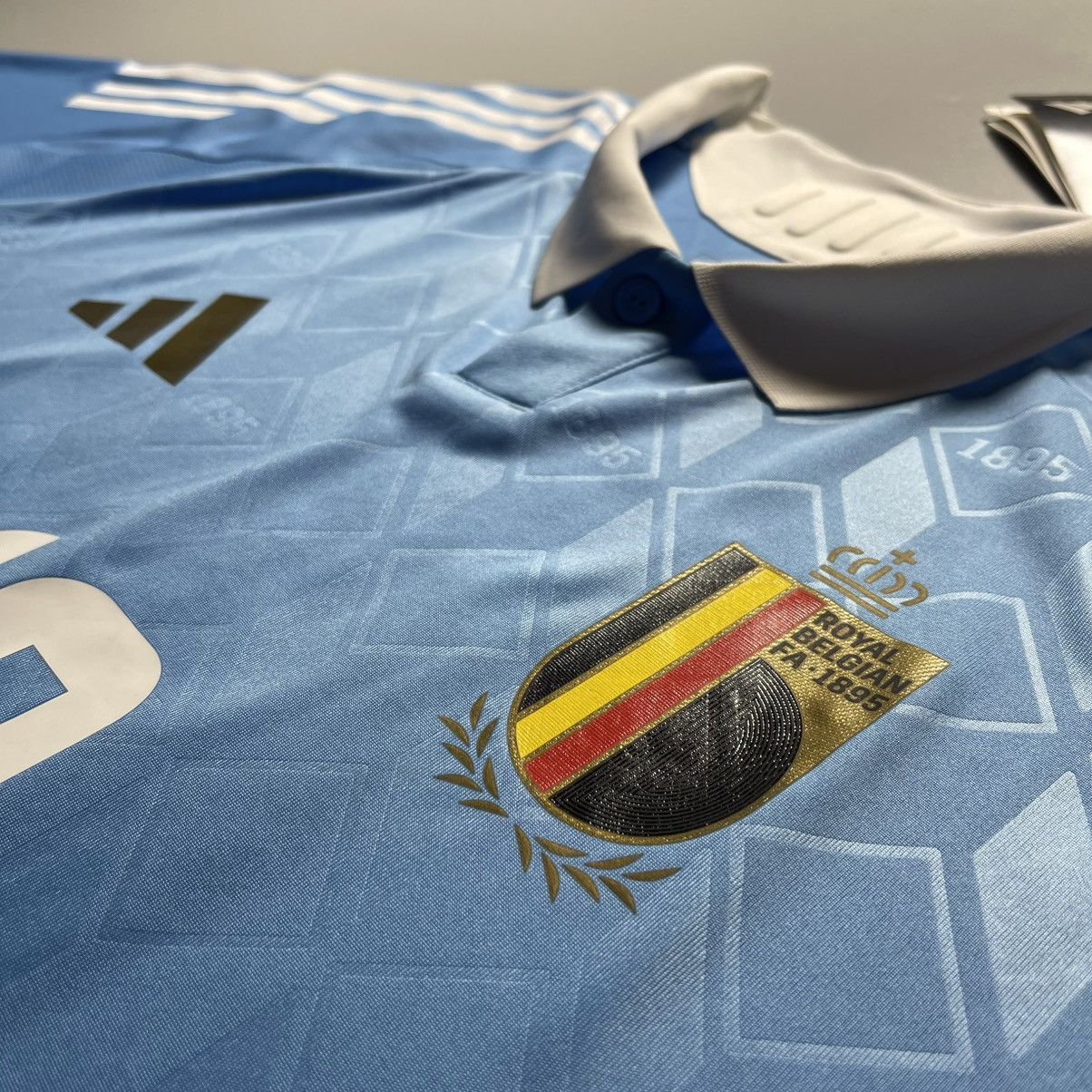 Adidas × Vintage NWT BELGIUM ADIDAS 2024 EURO FOOTBALL AWAY JERSEY #10 TINTIN Size US XXL / EU 58 / 5 - 5 Thumbnail