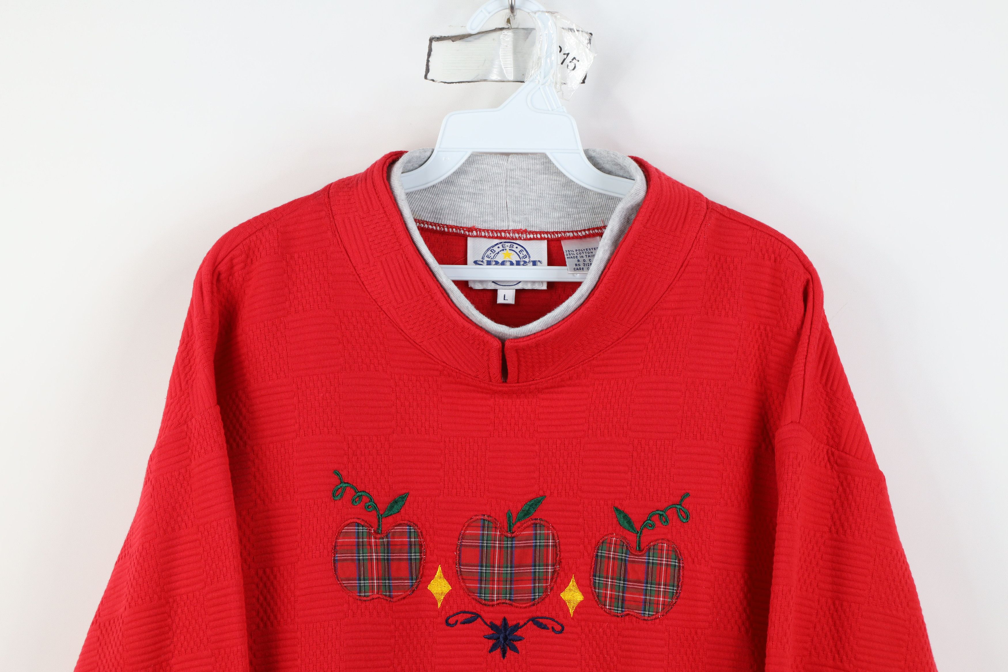 Vintage Vintage 90s Streetwear Farmhouse Patchwork Sweatshirt Size L / US 10 / IT 46 - 2 Thumbnail